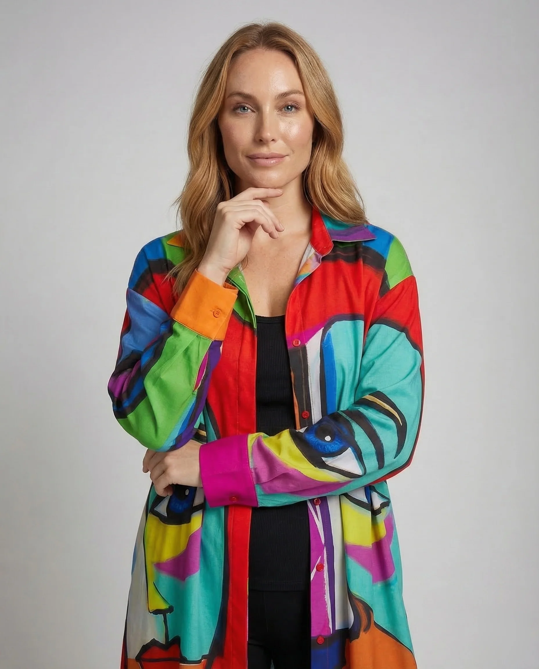 Damen Mantel Damen Kimono Stil - Image 2