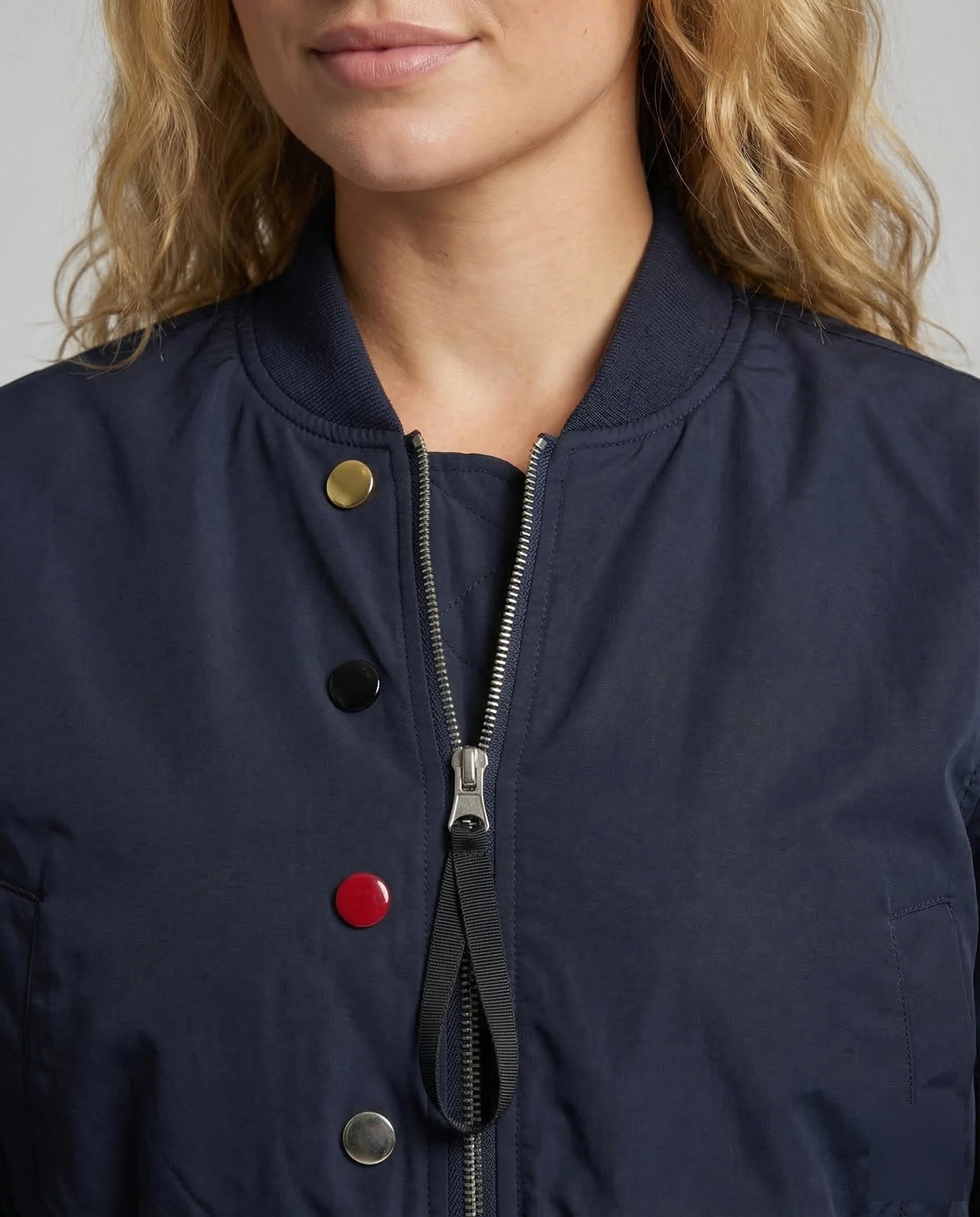 Damen Bomberjacke Kurz Reißverschluss - Image 3
