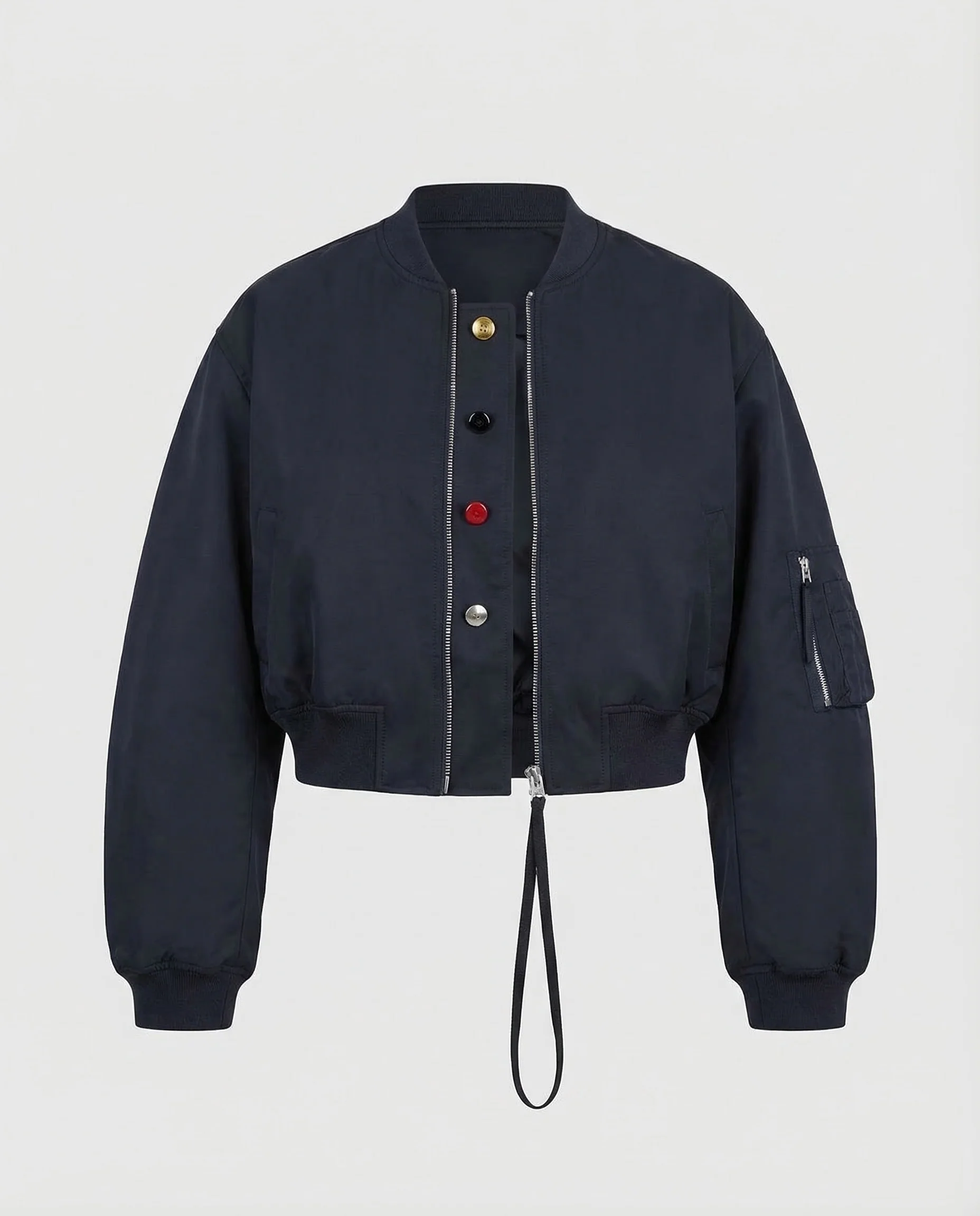 Damen Bomberjacke Kurz Reißverschluss - Image 5