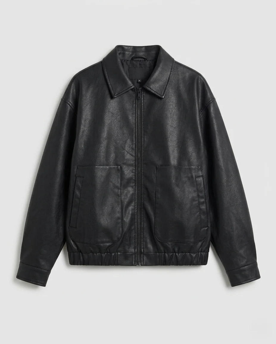 Damen Vegane Lederjacke Oversize - Image 5