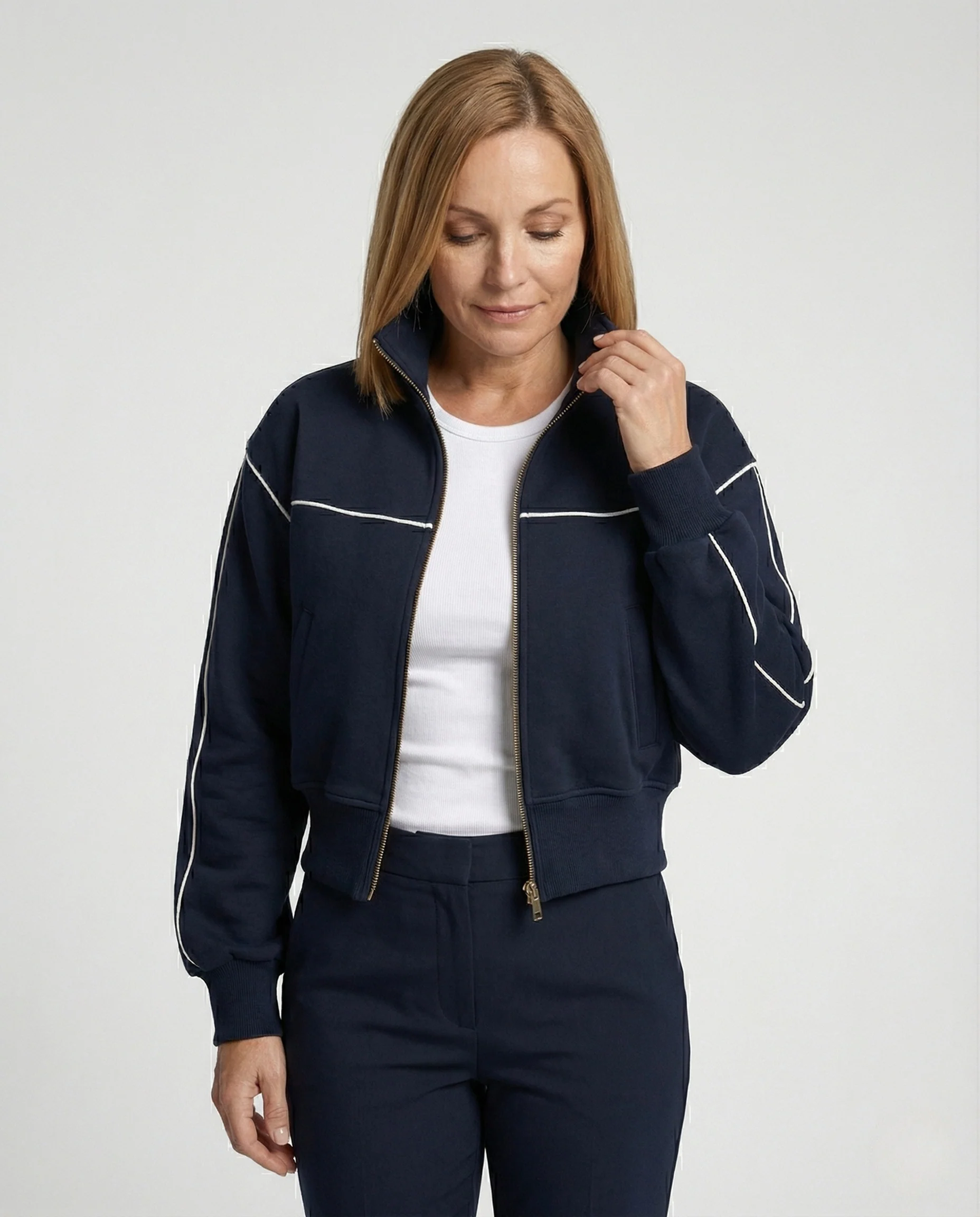 Freizeitkleidung Damen Trainingsjacke Kurz - Image 2