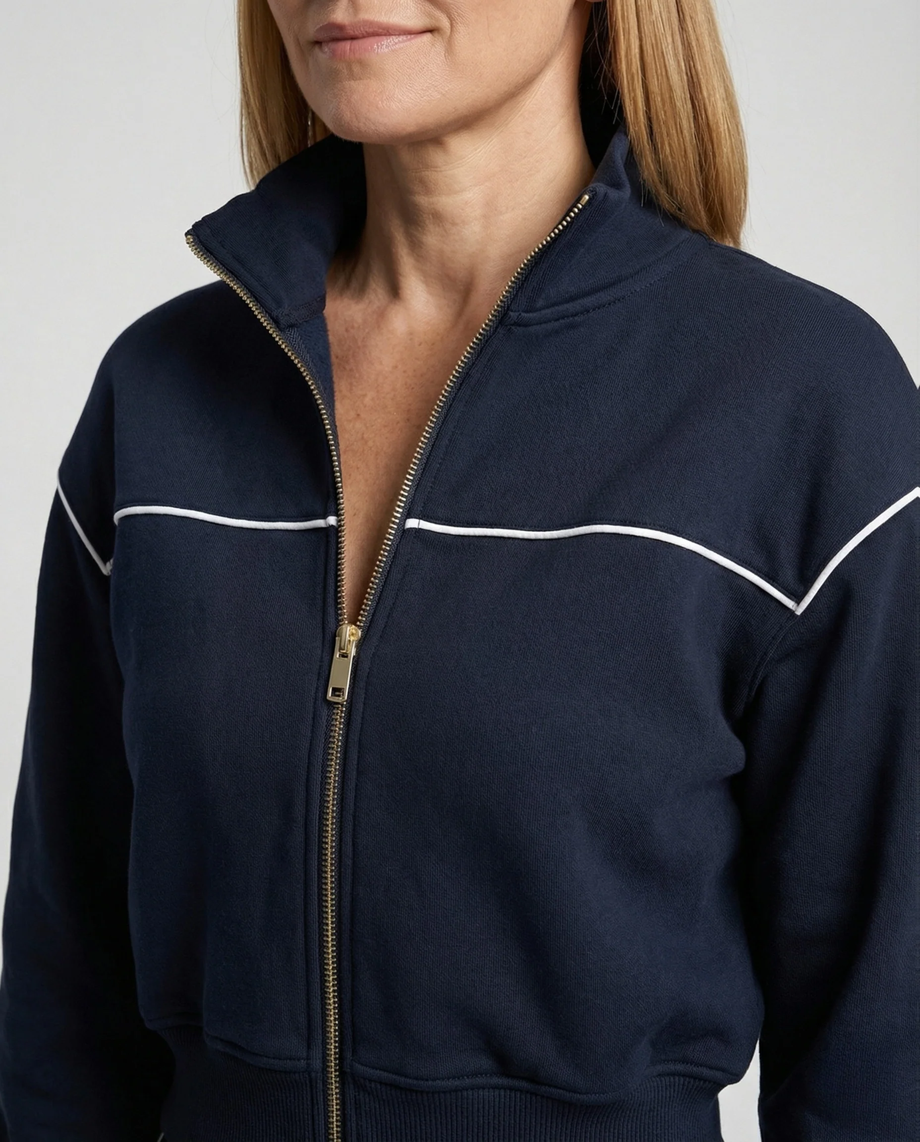Freizeitkleidung Damen Trainingsjacke Kurz - Image 3