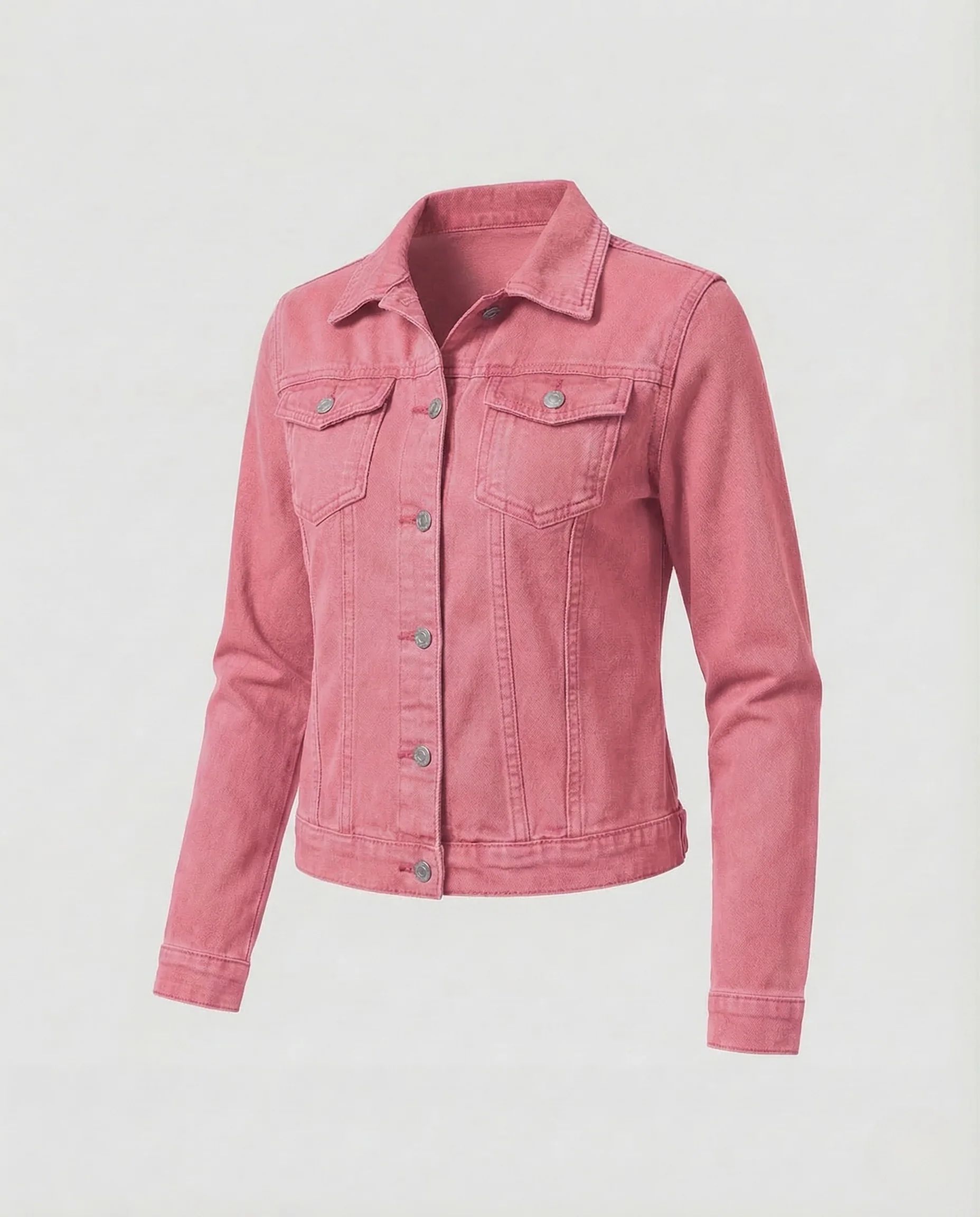 Damen Jeansjacke Kurz Tailliert - Image 9