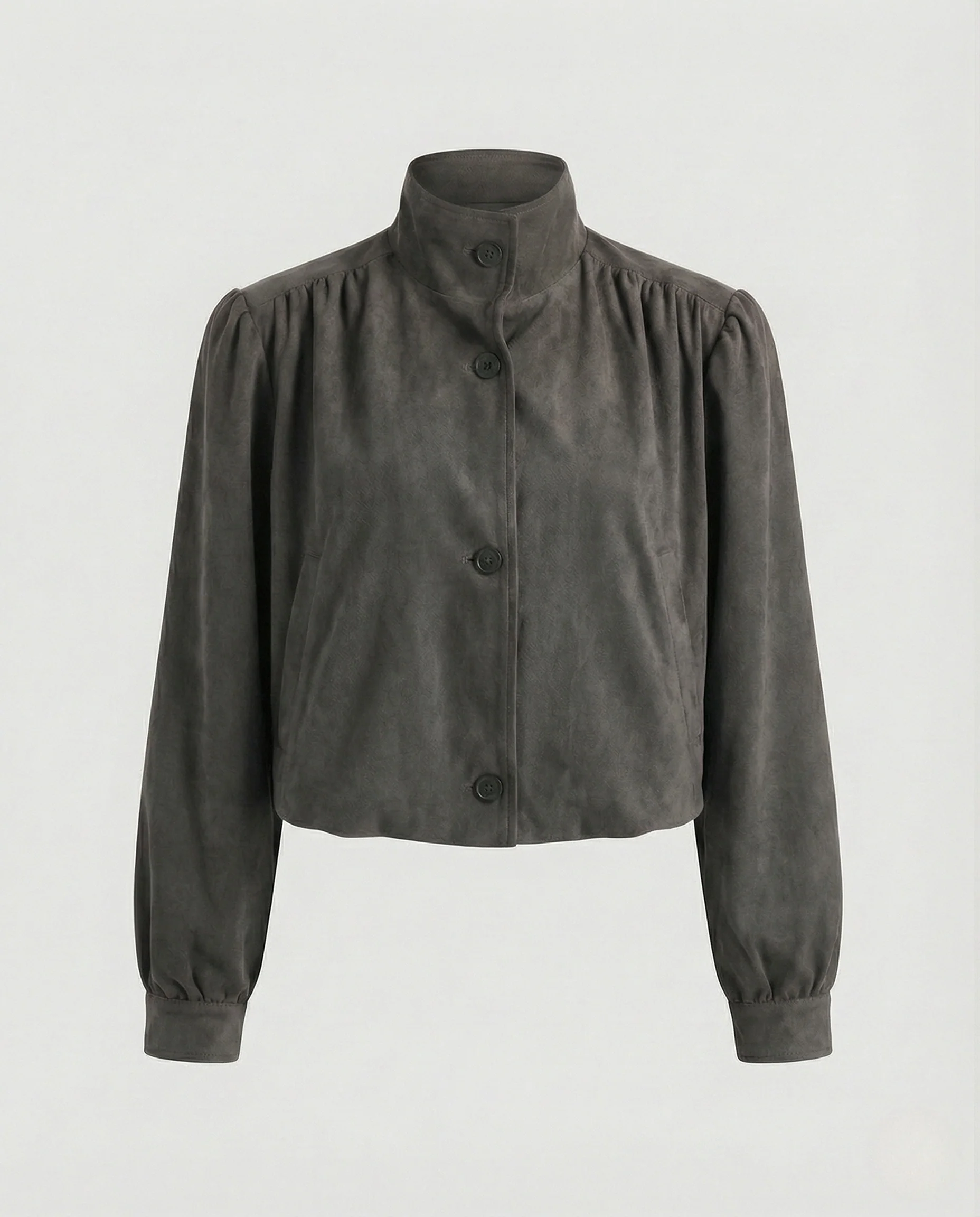 Freizeitkleidung Damen Velourslederjacke Kurz - Image 5