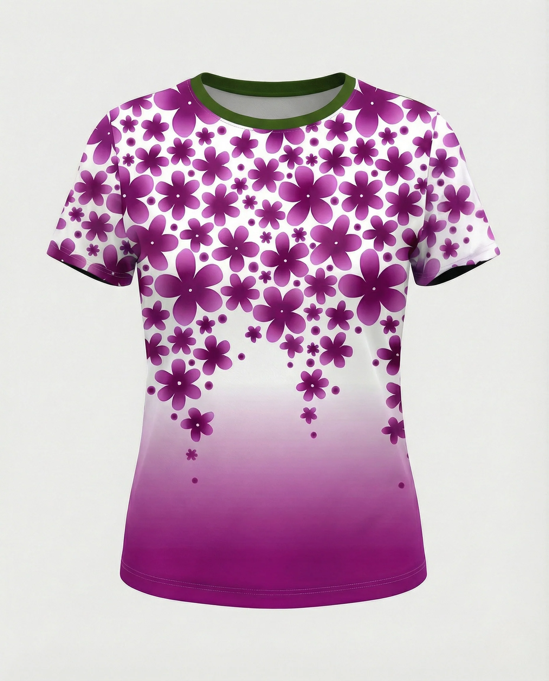 Printshirt Damen Pfauenmotiv Kurzarm - Image 10