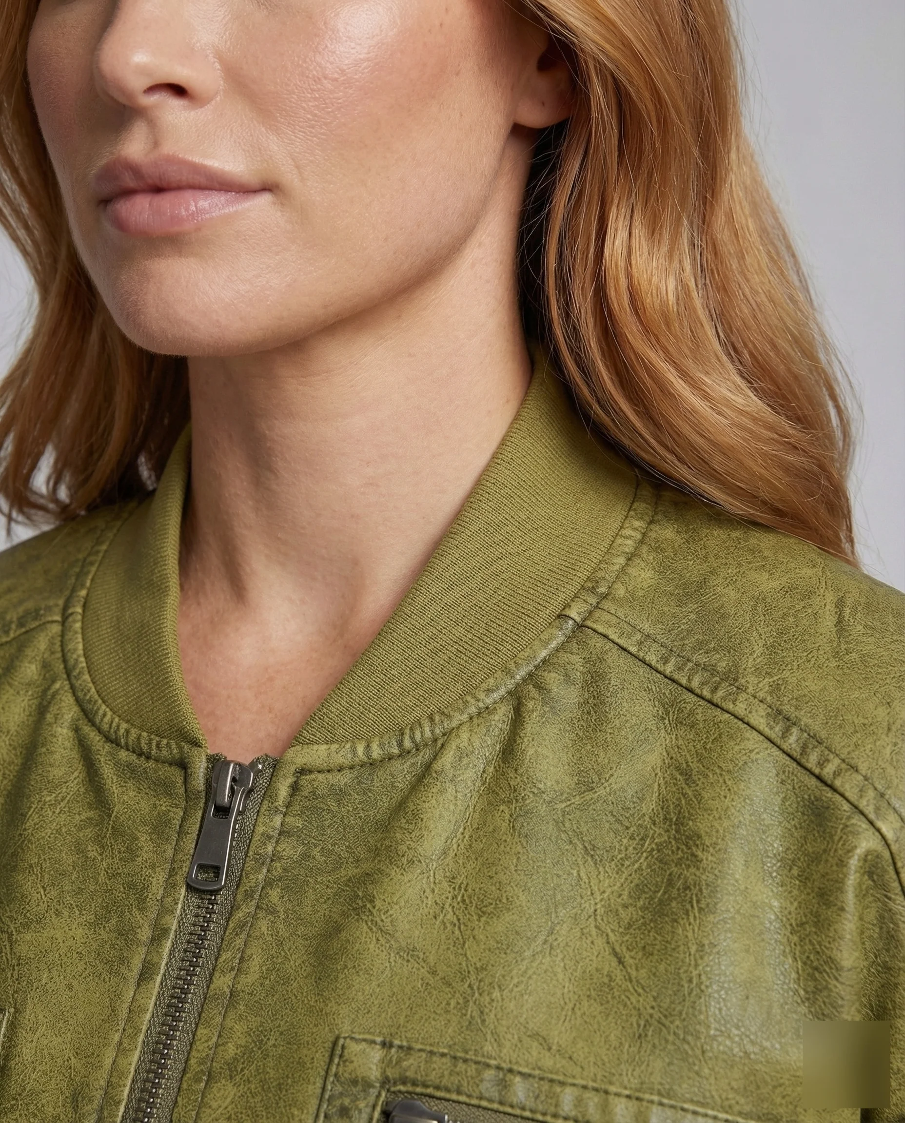 Damen Velours Bomberjacke Kurz - Image 3