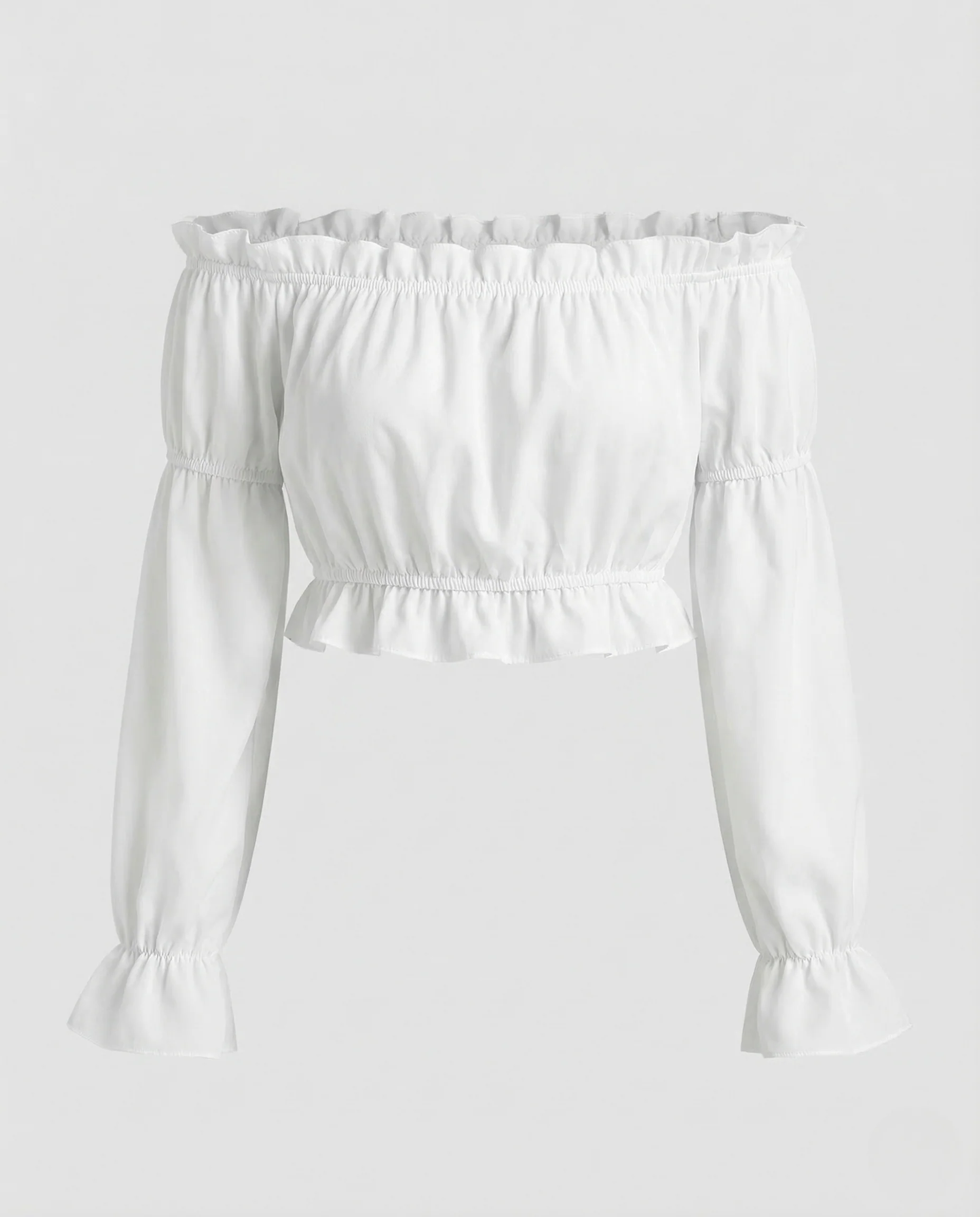 Damen Carmenbluse Puffärmel - Image 5