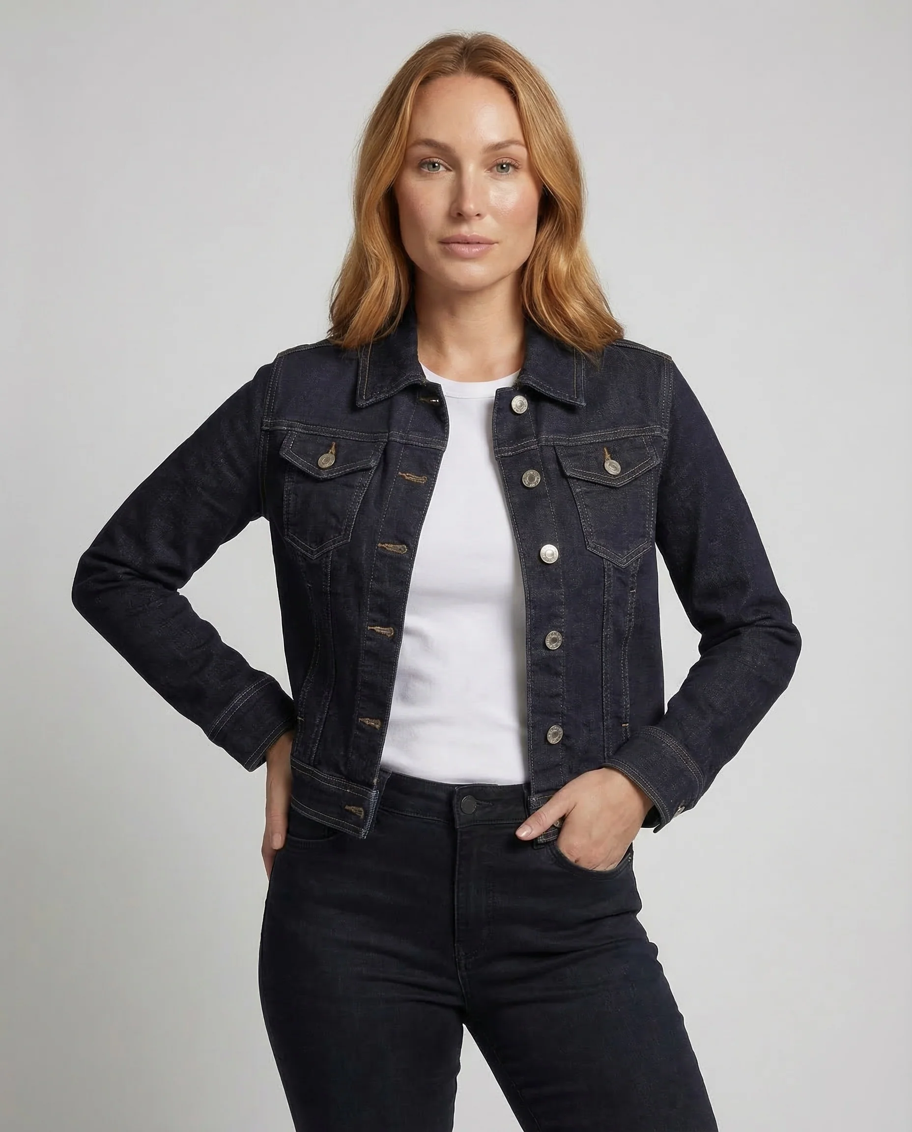 Damen Jeansjacke Boxy Kurz - Image 2