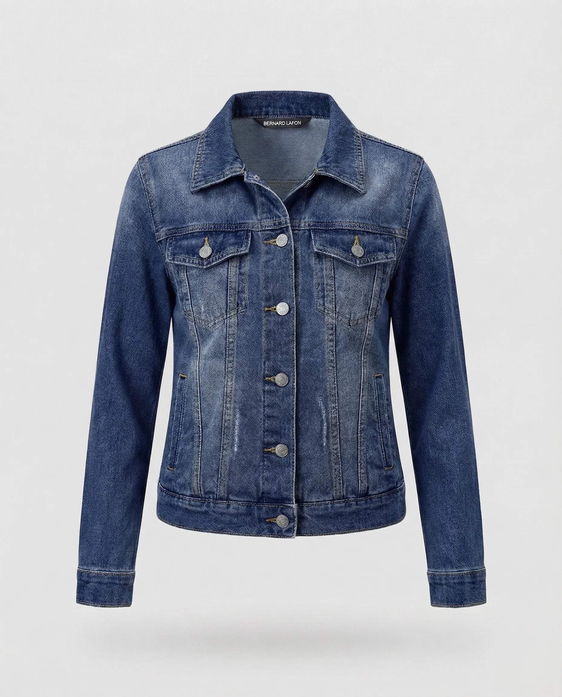 Damen Jeansjacke Boxy Druckknöpfe - Image 6