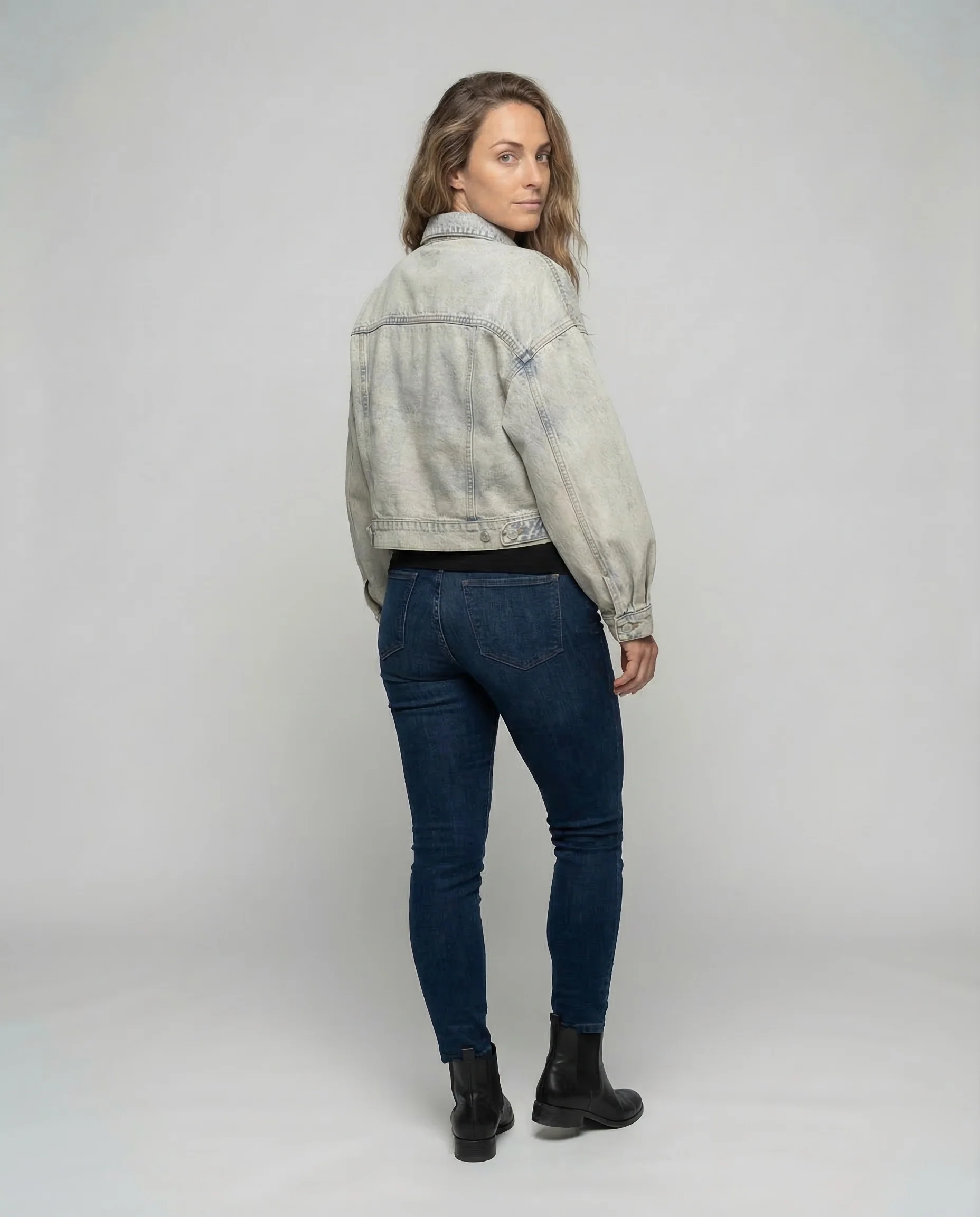 Damen Jeansjacke Ballonärmel - Image 4