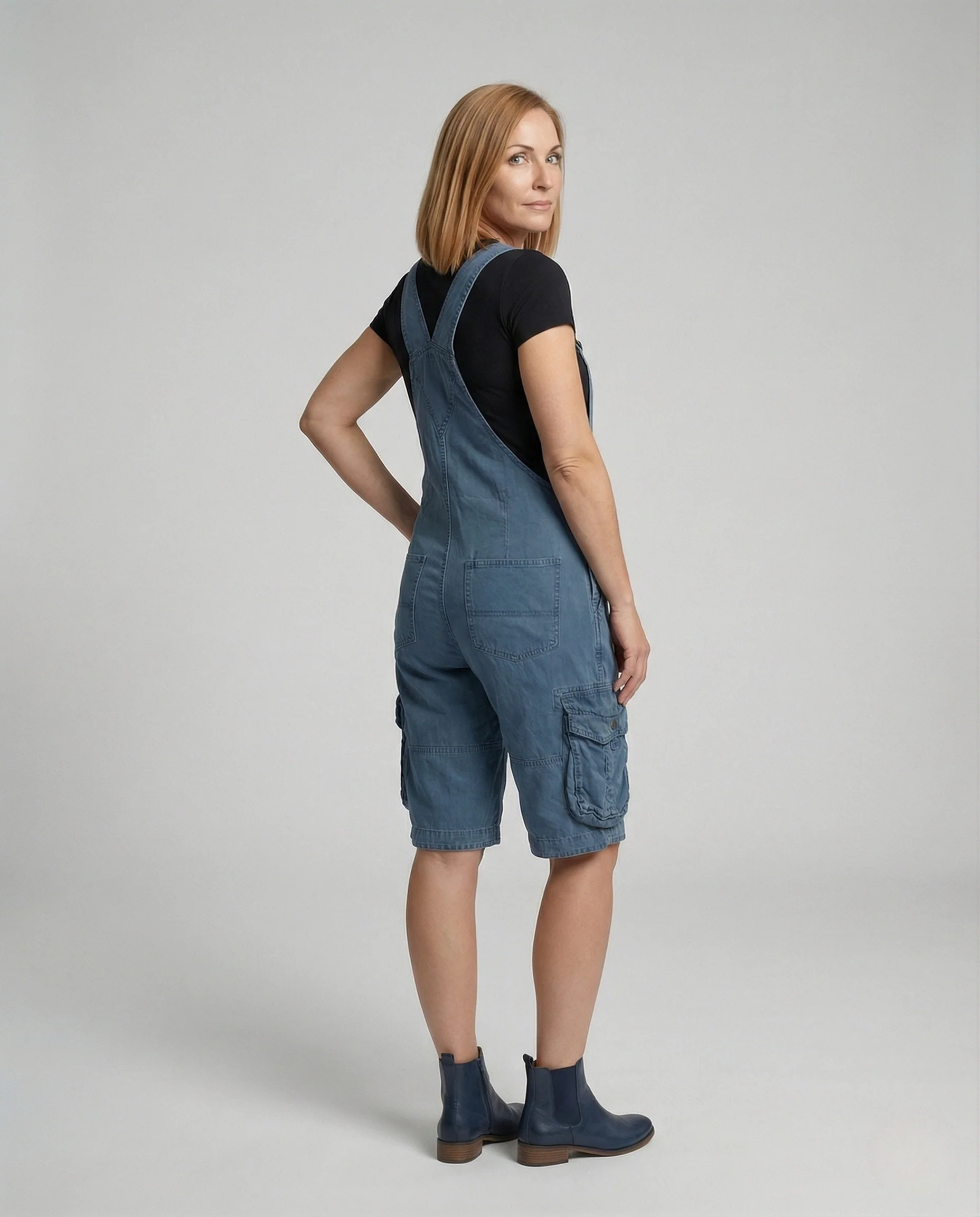 Damen Jeans Latzhose Cargo - Image 2