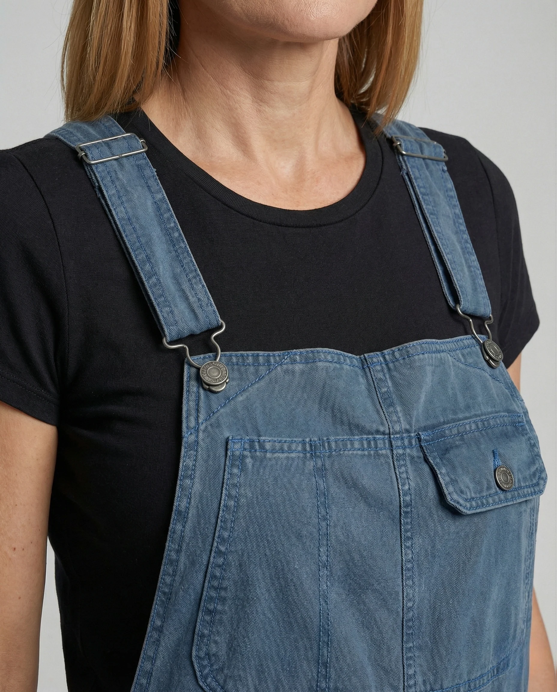 Damen Jeans Latzhose Cargo - Image 3