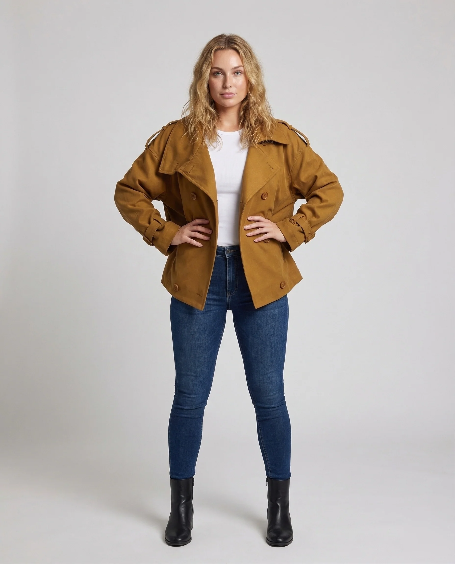 Damen Übergangsjacke Oversize Revers