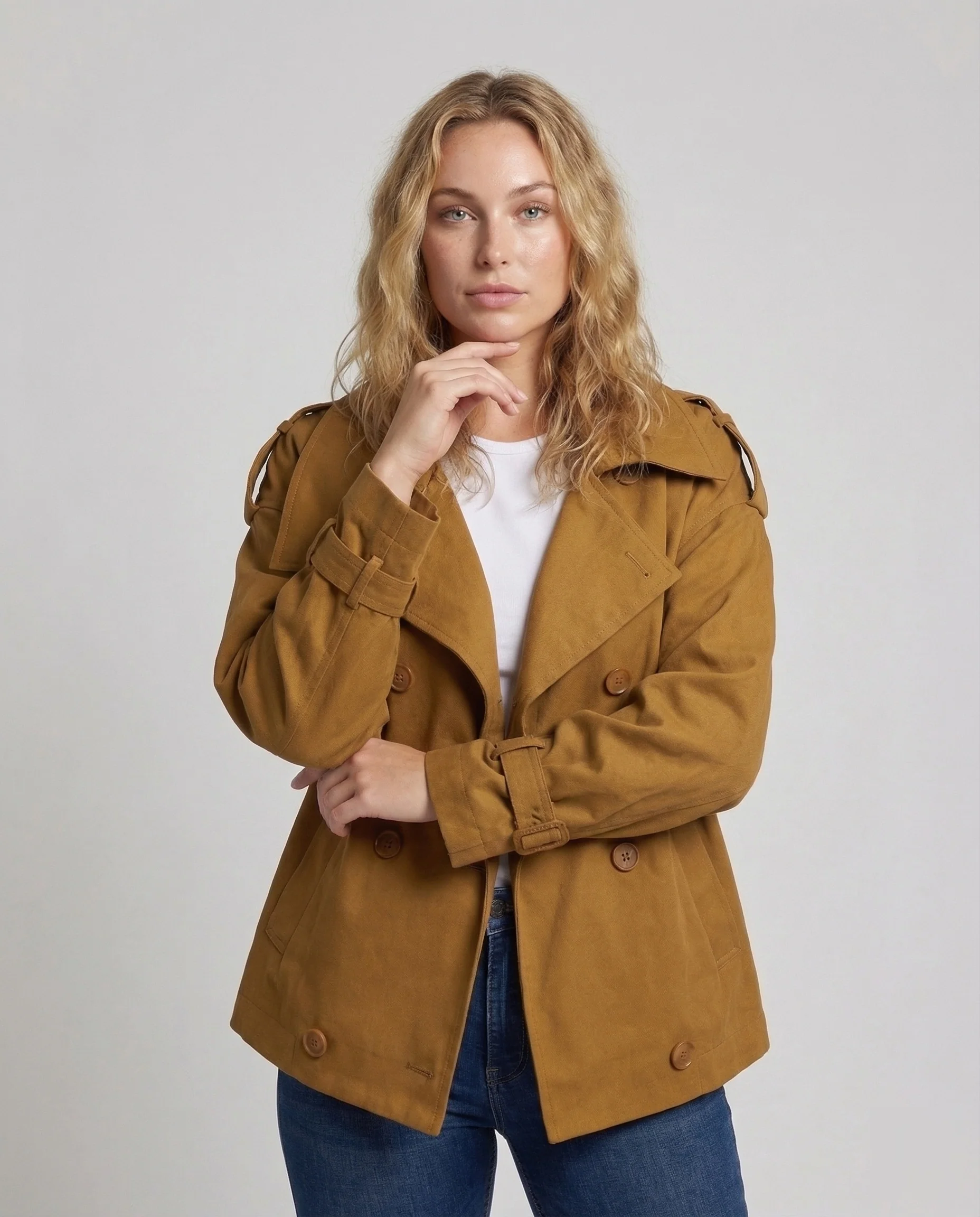 Damen Übergangsjacke Oversize Revers - Image 2