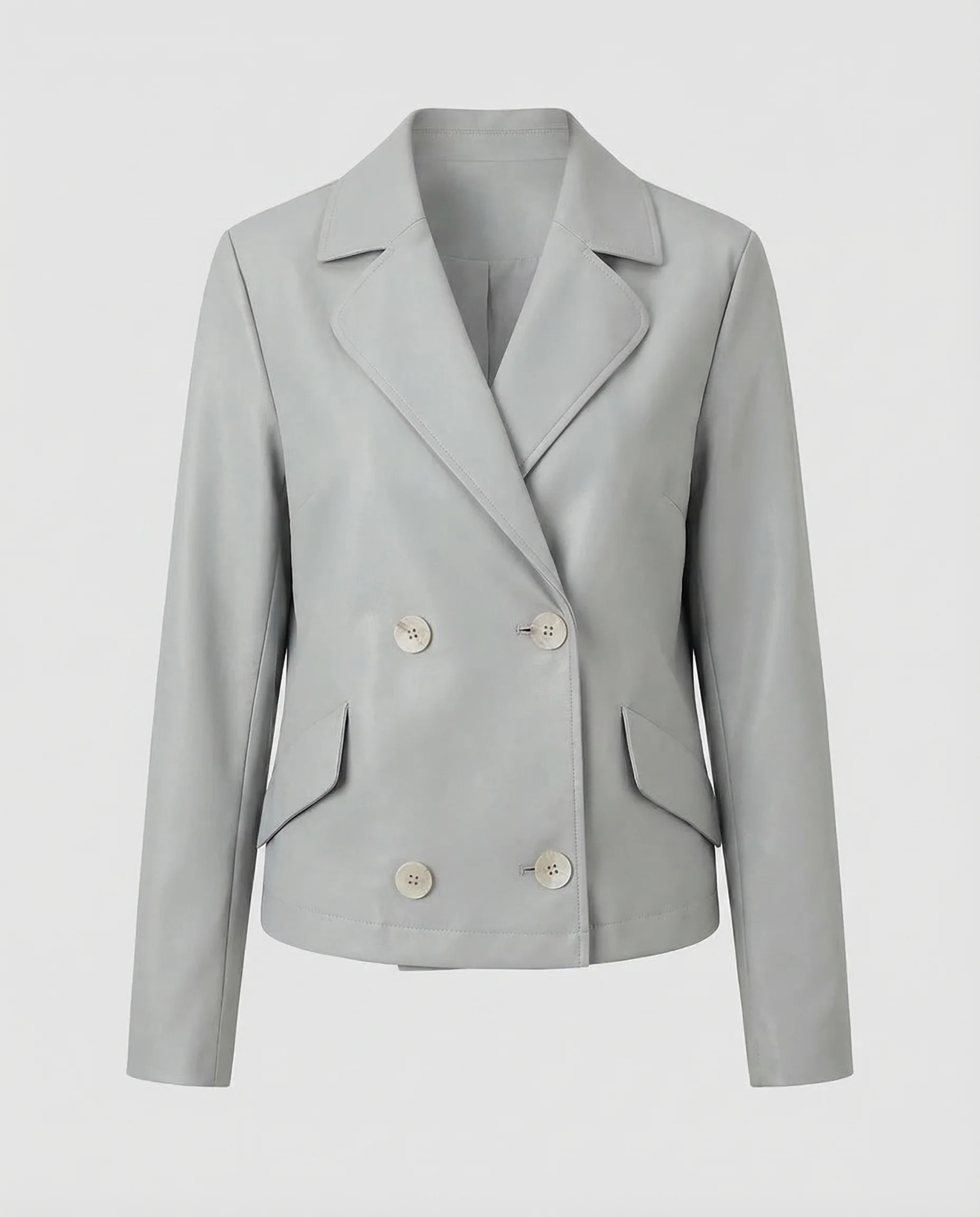 Damen Leder Blazerjacke Kurz - Image 4