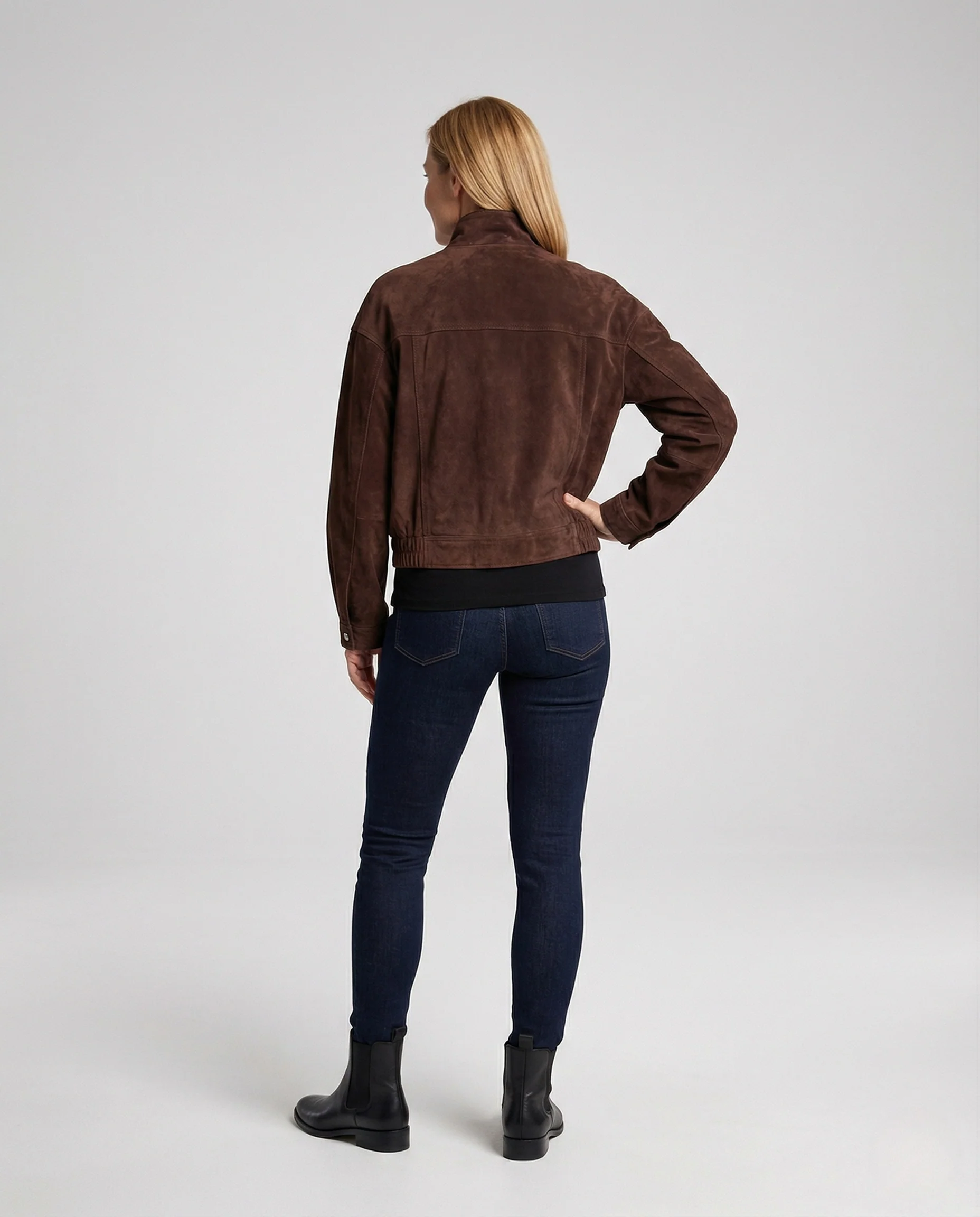 Freizeitkleidung Damen Blouson Veloursleder - Image 3