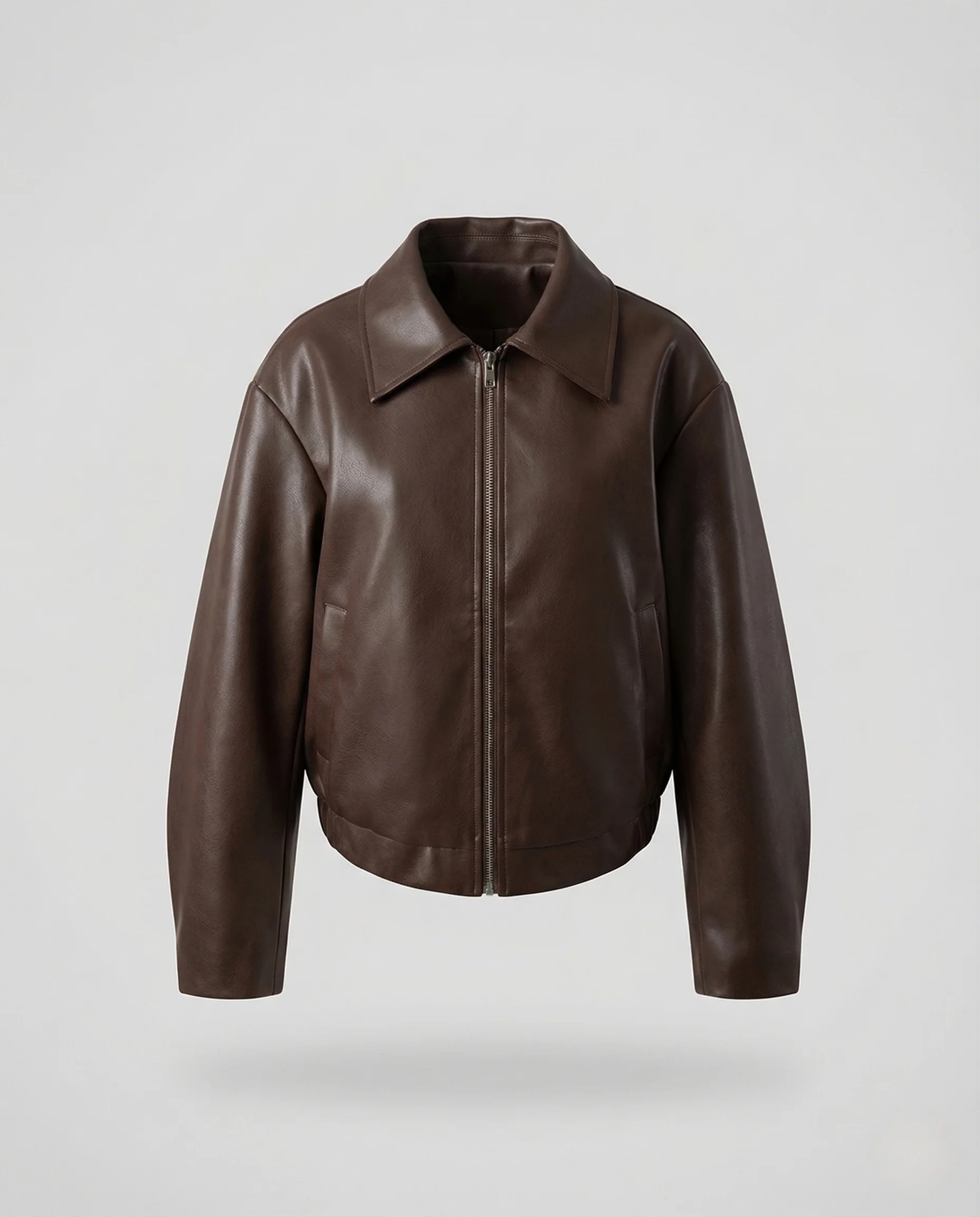 Damen Lederjacke Kurz Revers - Image 5