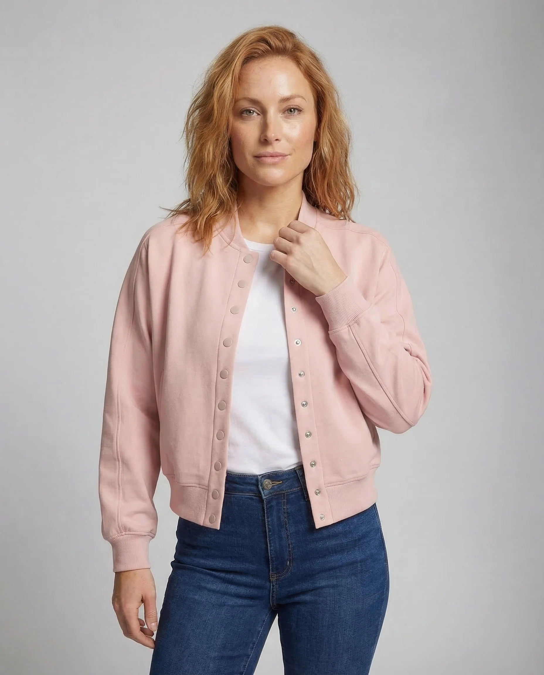 Damen Sweatjacke Bomber Kurz - Image 2