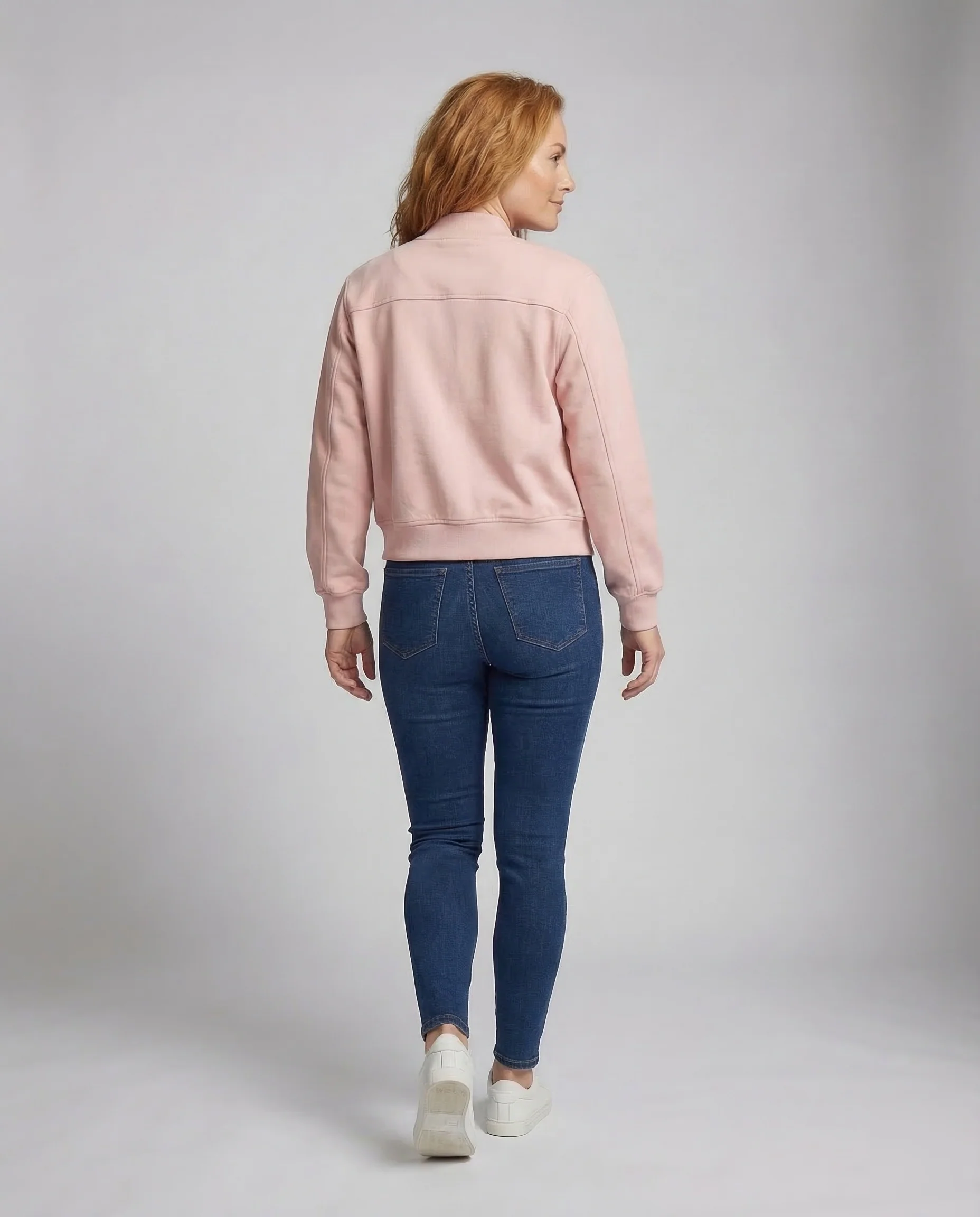 Damen Sweatjacke Bomber Kurz - Image 4