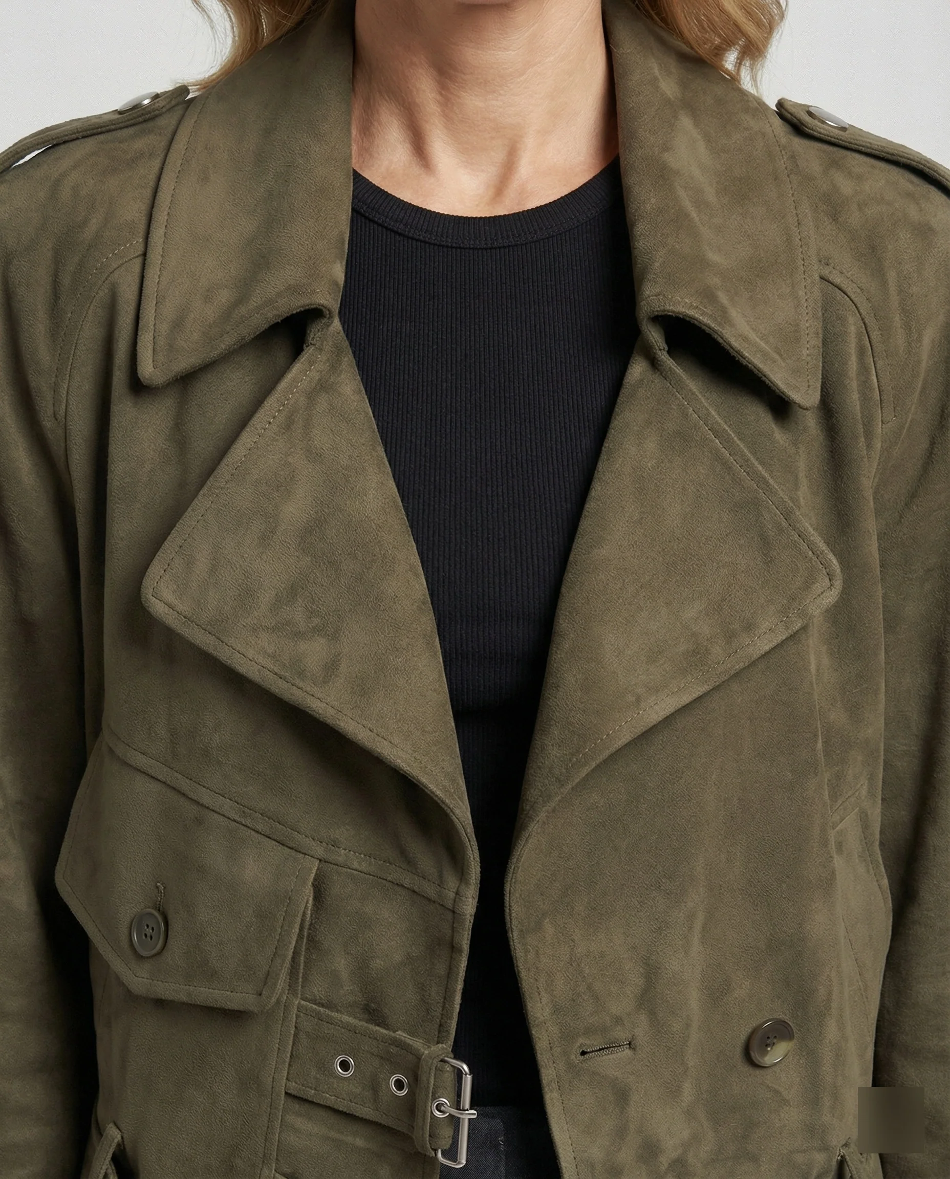 Braune Lederjacke Damen Oversize - Image 2