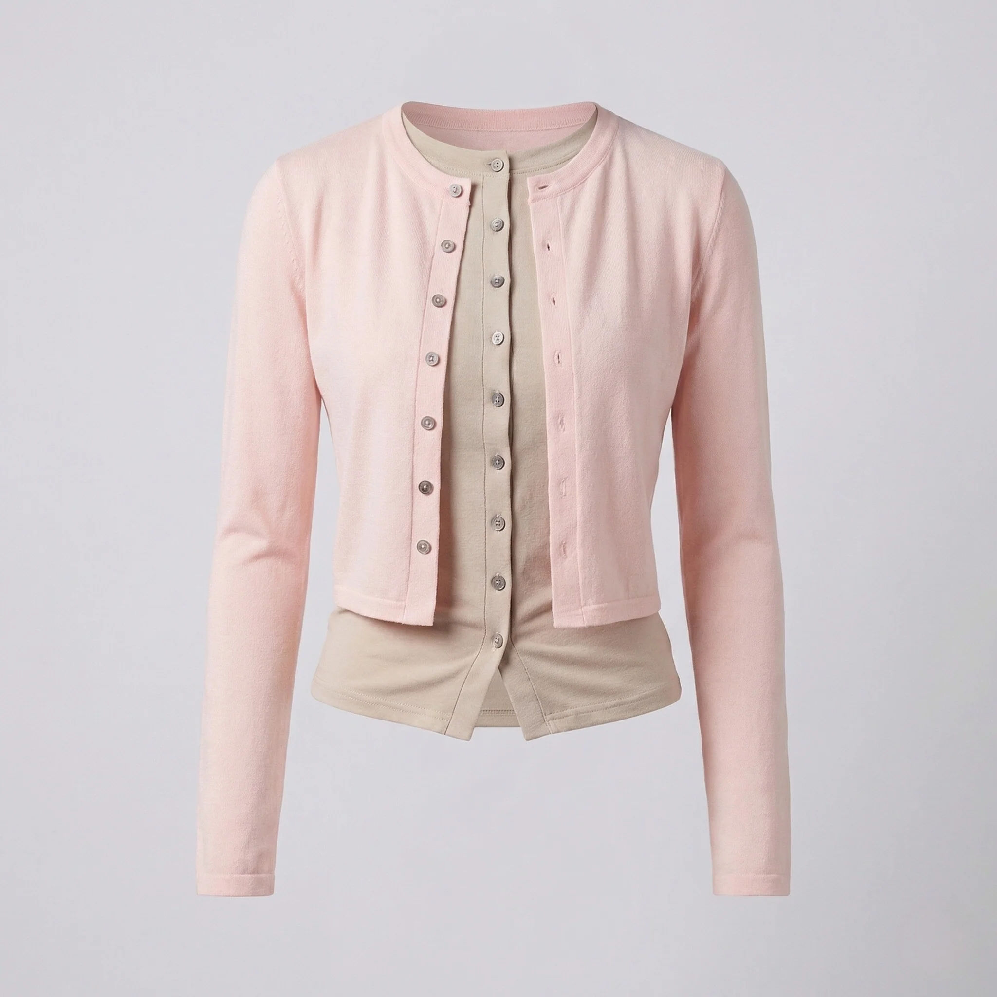 Damen Feinstrick Cardigan kurz mit Knopfleiste - Image 6