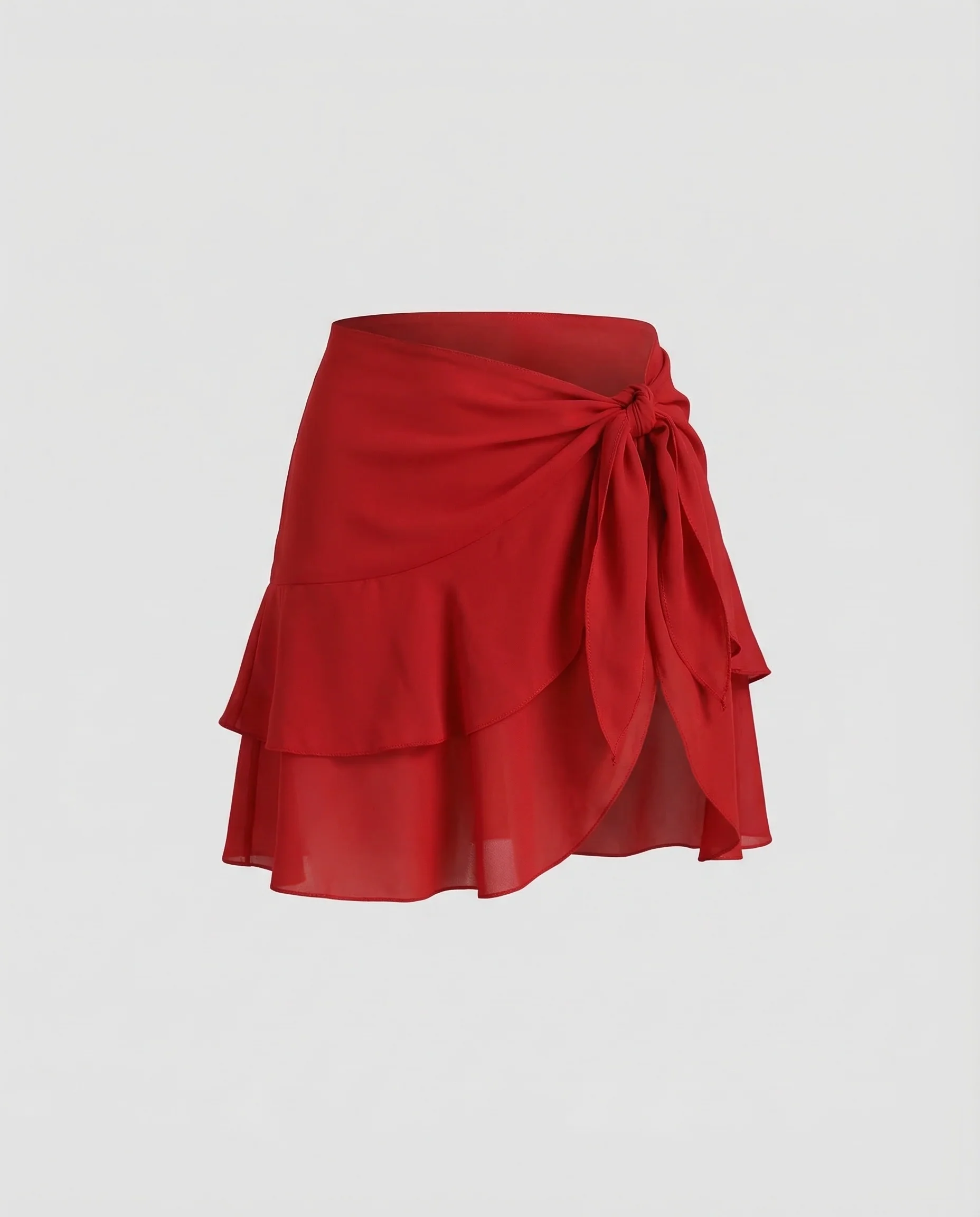 Damen Wickel Minirock Chiffon - Image 5