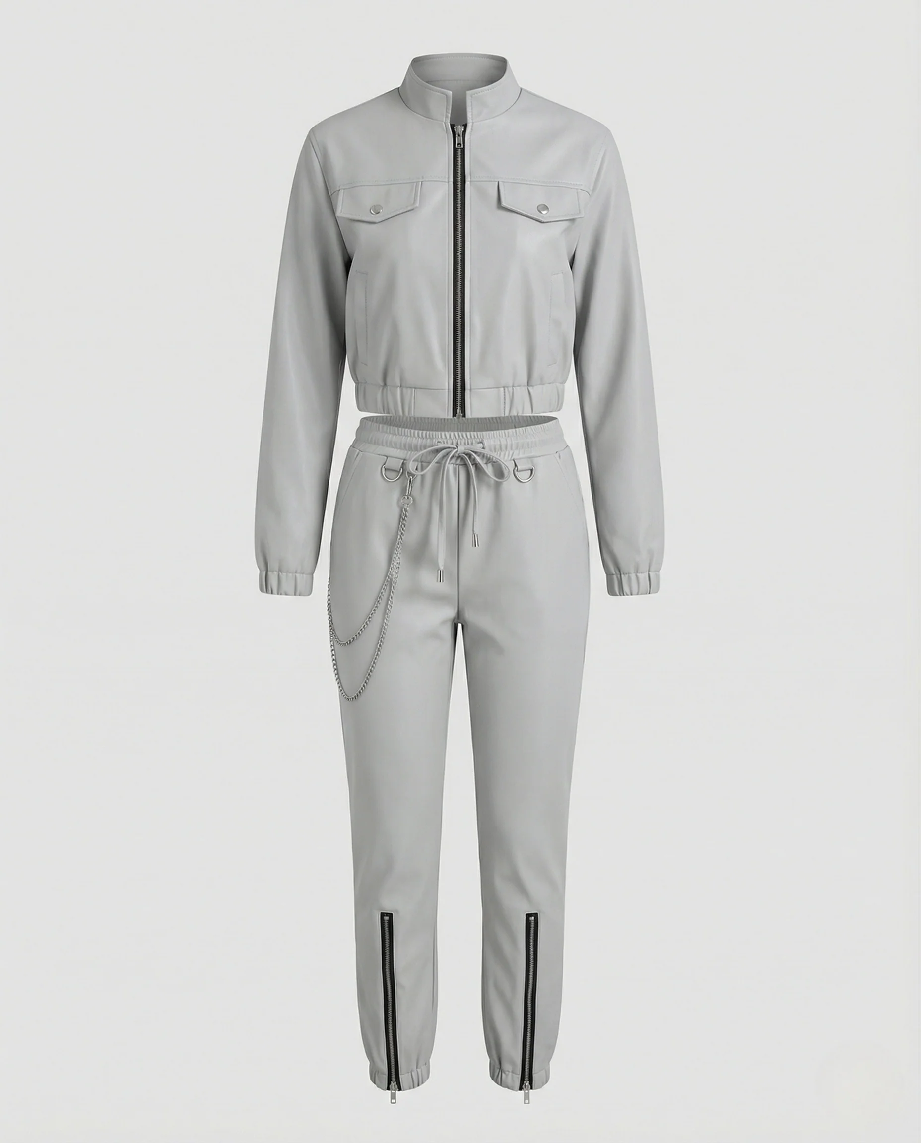 Damen Jogginganzug Set Bomberjacke - Image 3