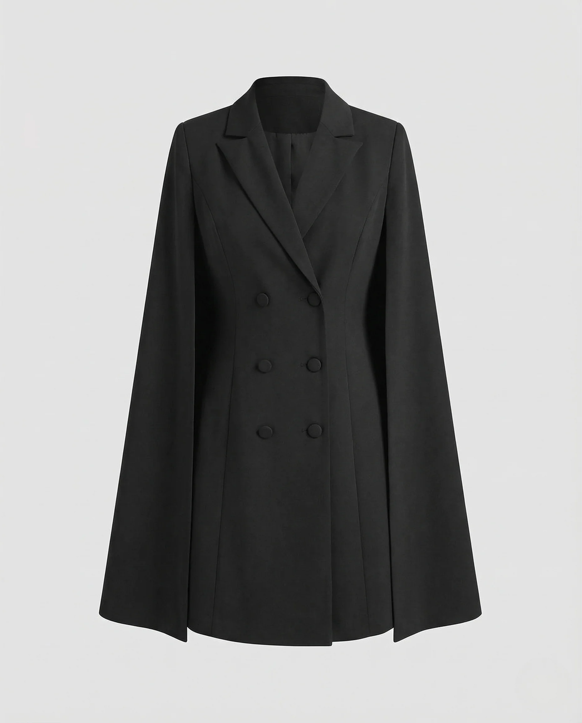 Damen Cape Blazerkleid Doppelreiher - Image 5