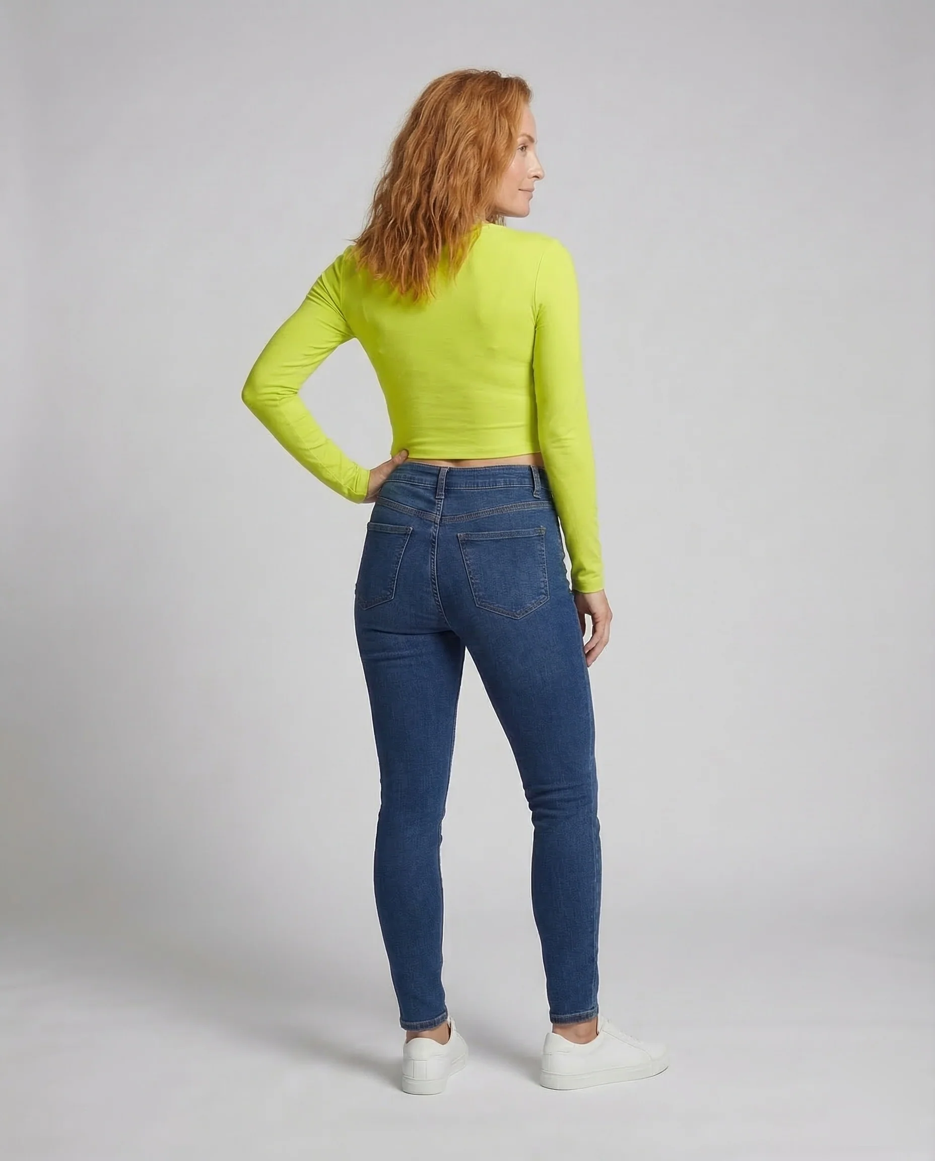 Damen Langarmshirt V Ausschnitt - Image 4