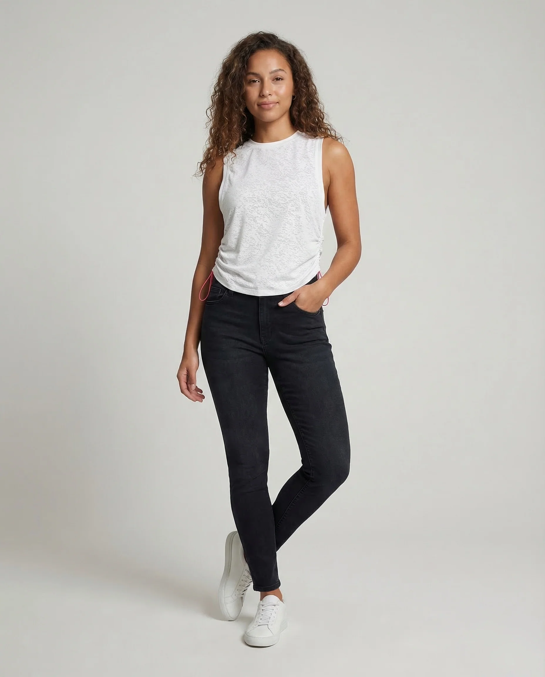Damen Oversize Langarmshirt Rundhals