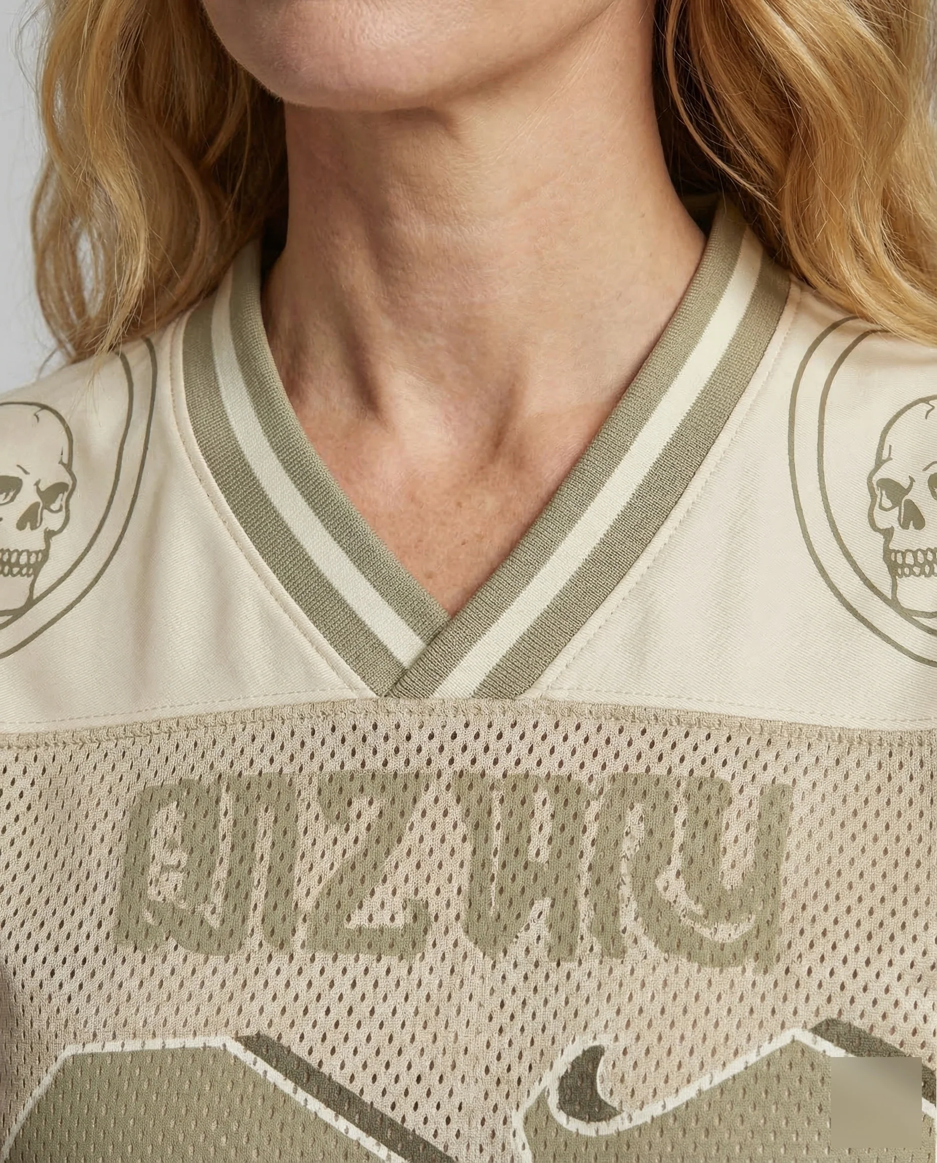 Damen Netzshirt Print Retro - Image 3
