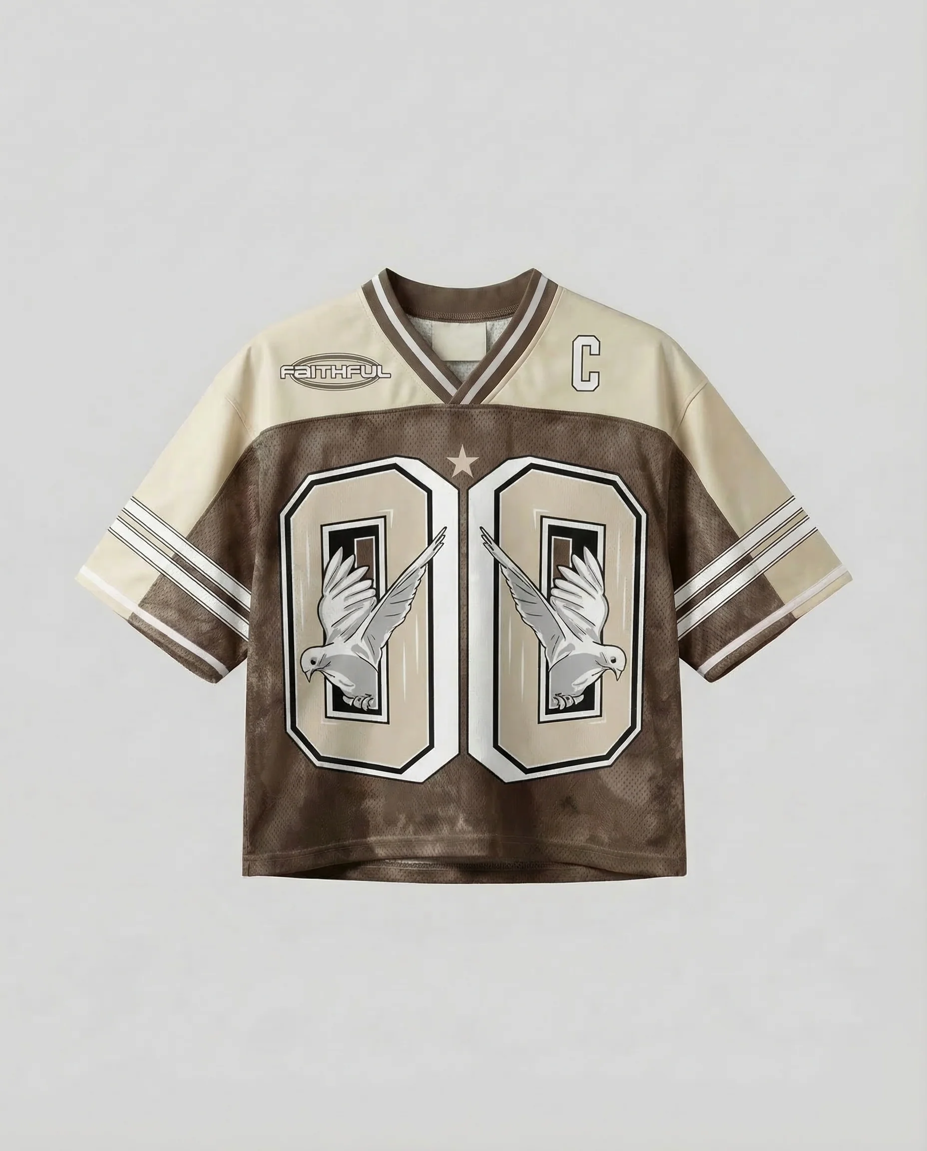 Damen Netzshirt Print Retro - Image 8
