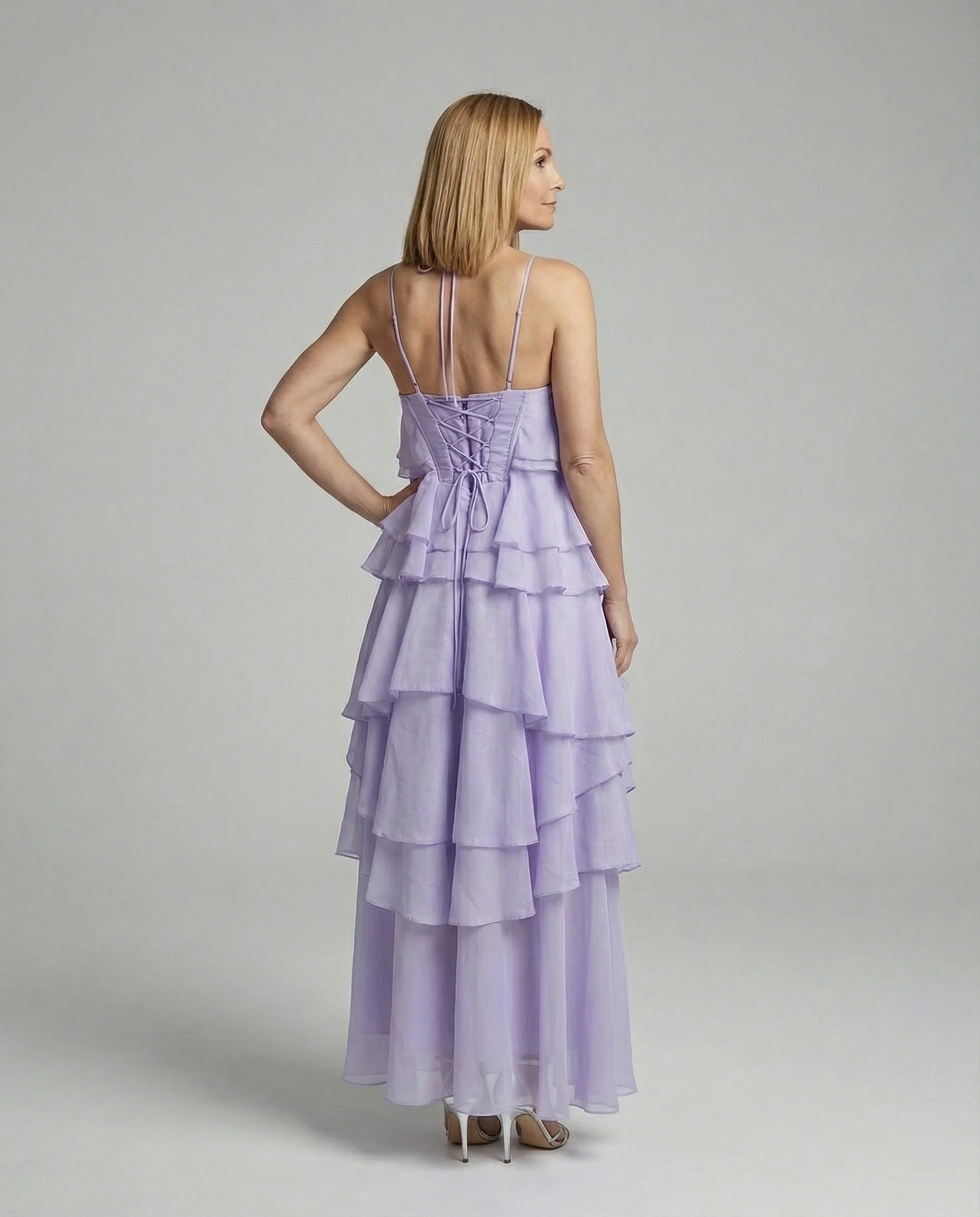 Damen Sommerkleid kurz mit Volants - Image 6