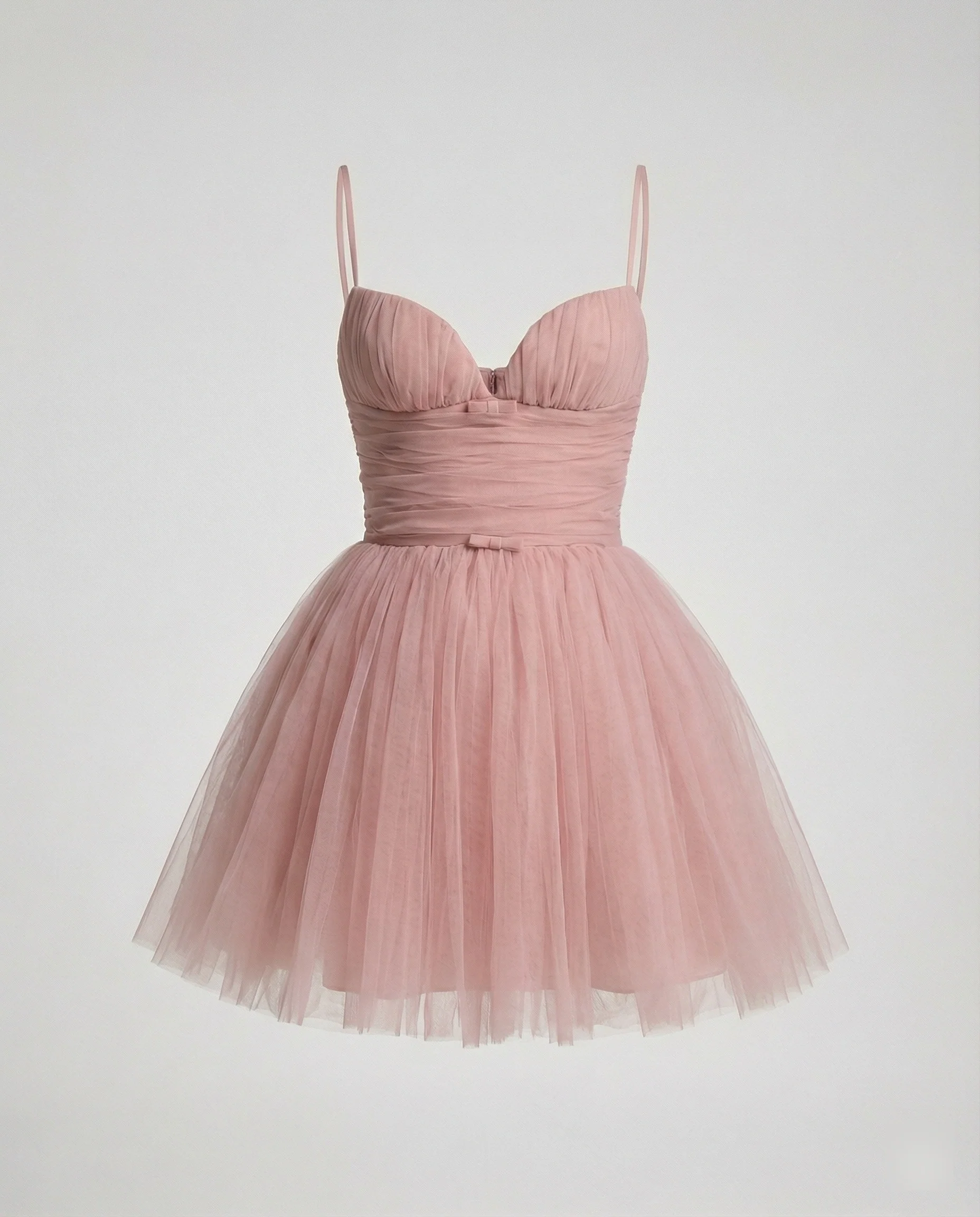 Damen Tüll Minikleid mit Herz-Ausschnitt - Image 4