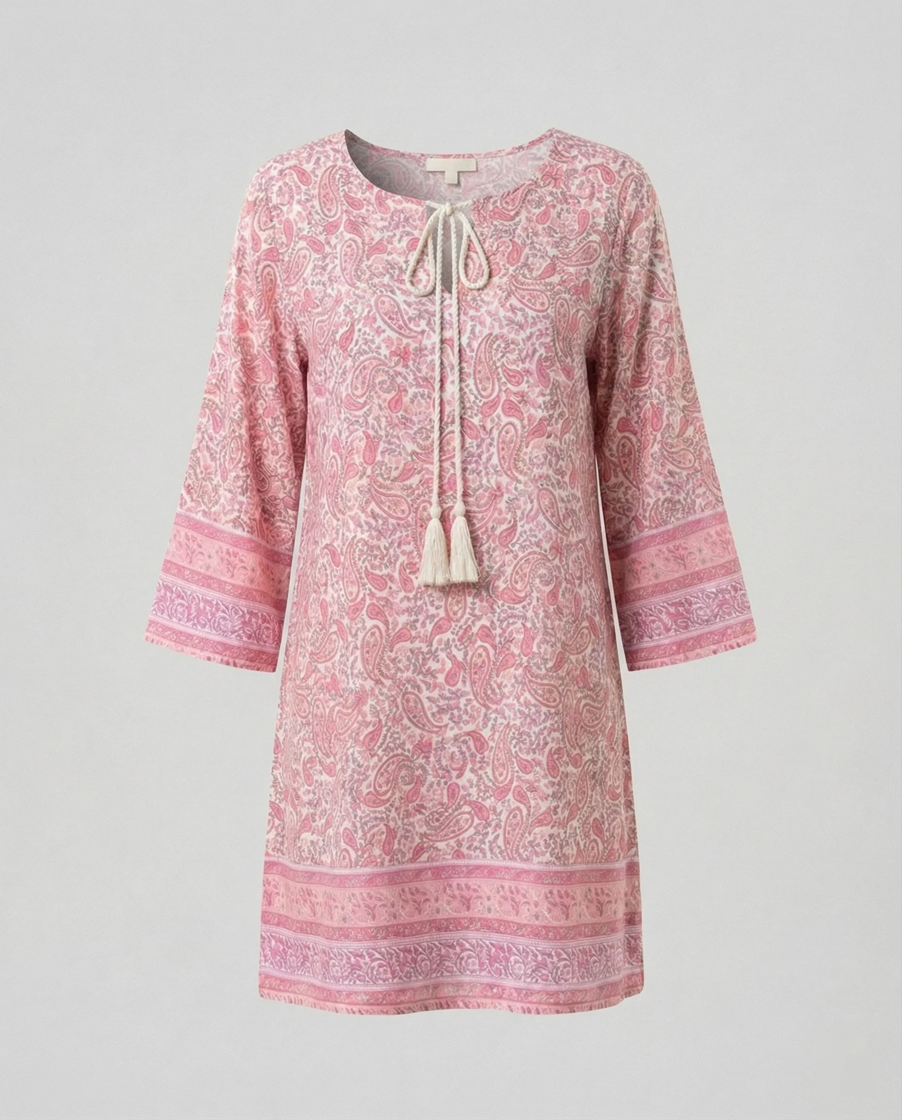 Kurzes Tunika Kleid Damen Floral - Image 6