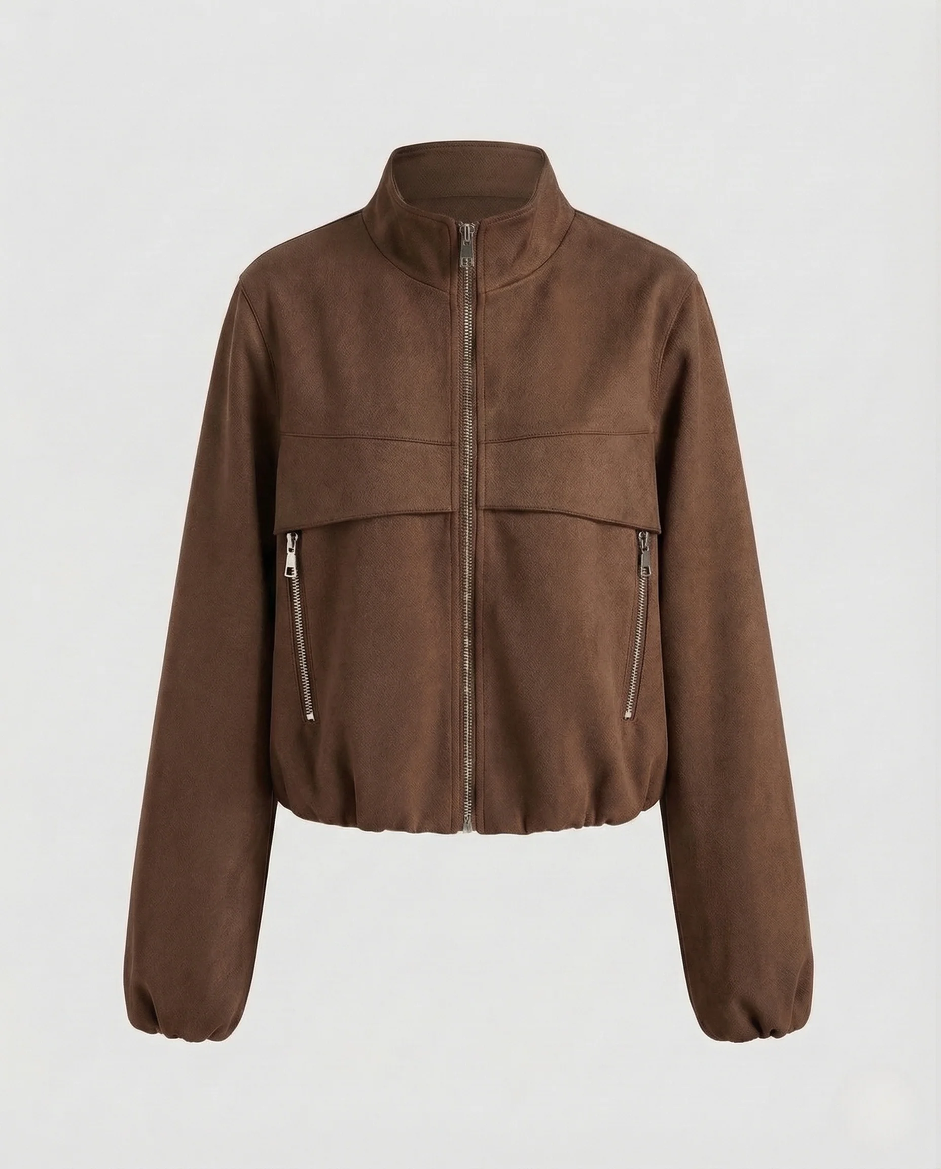 Damen Velours Blouson Ballonärmel - Image 6