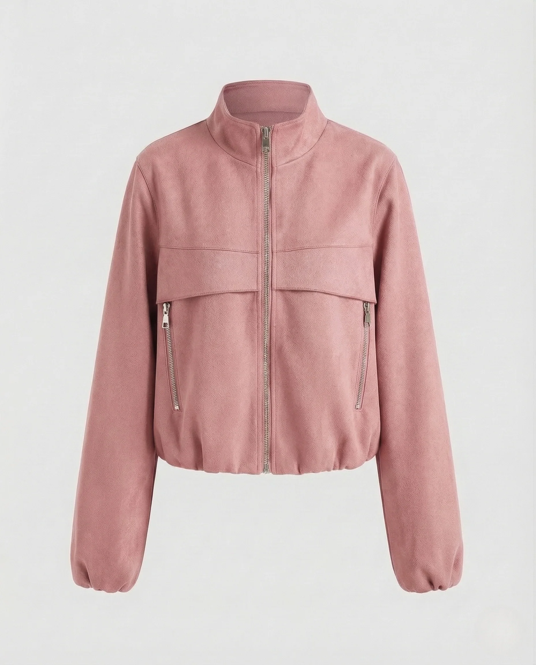 Damen Velours Blouson Ballonärmel - Image 7