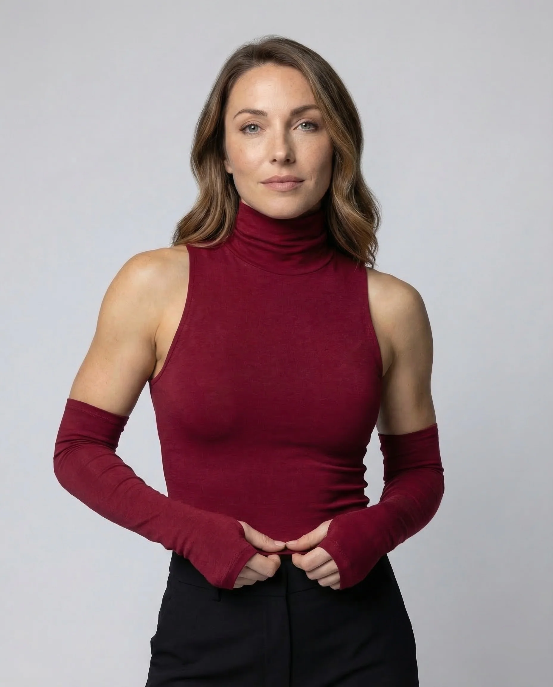 Damen Rollkragen Top Cropped - Image 2