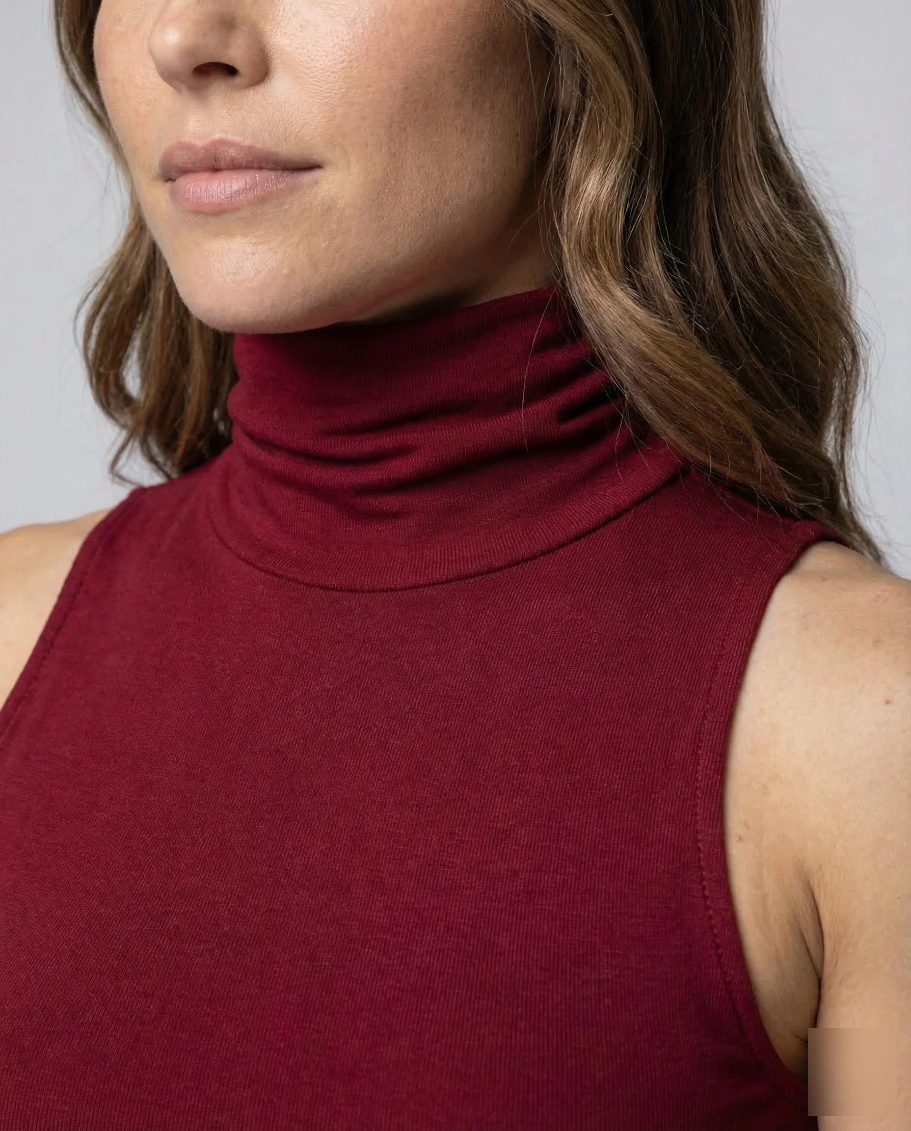 Damen Rollkragen Top Cropped - Image 3