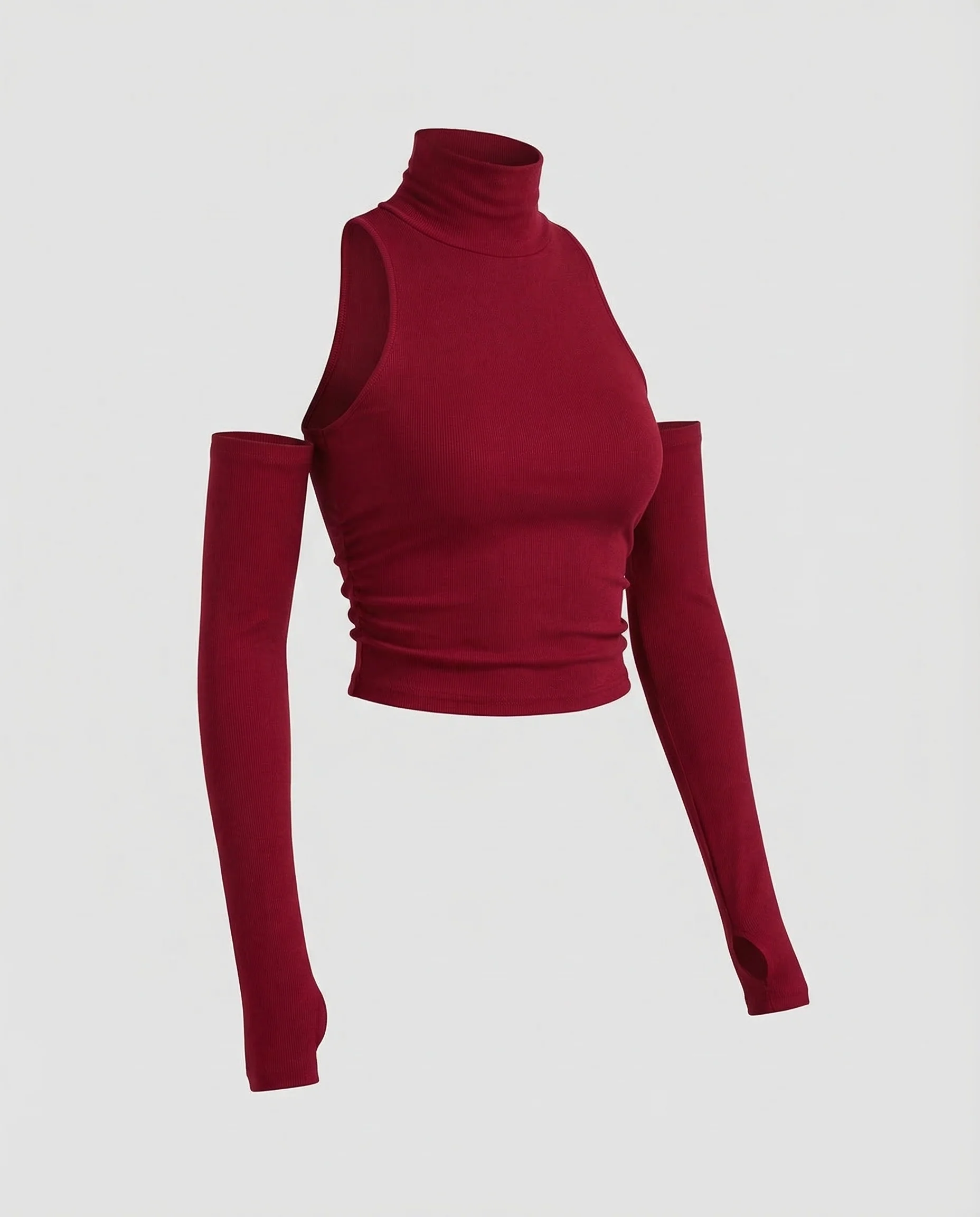 Damen Rollkragen Top Cropped - Image 5