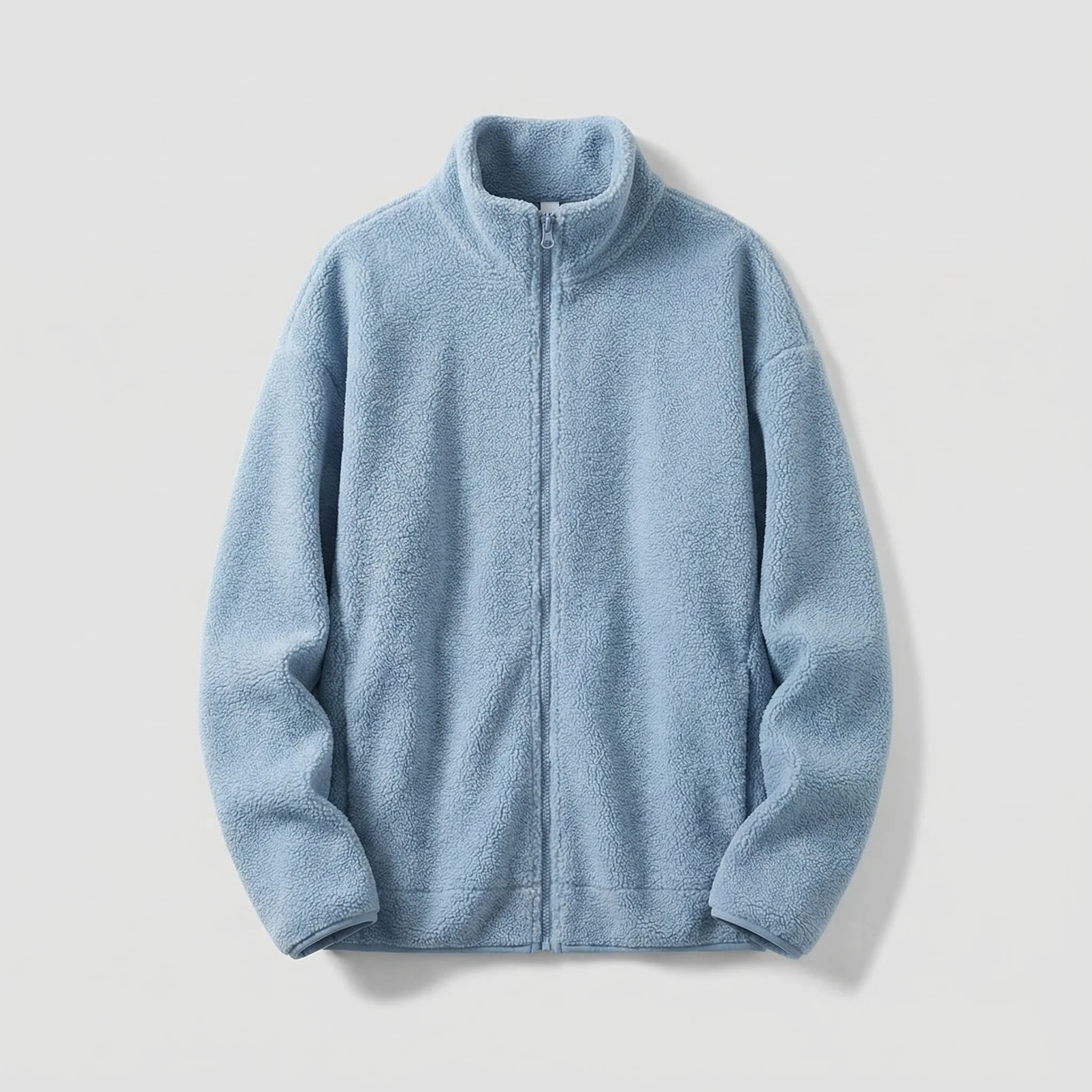 Damen Teddy Fleecejacke Reißverschluss Stehkragen Taschen - Image 5