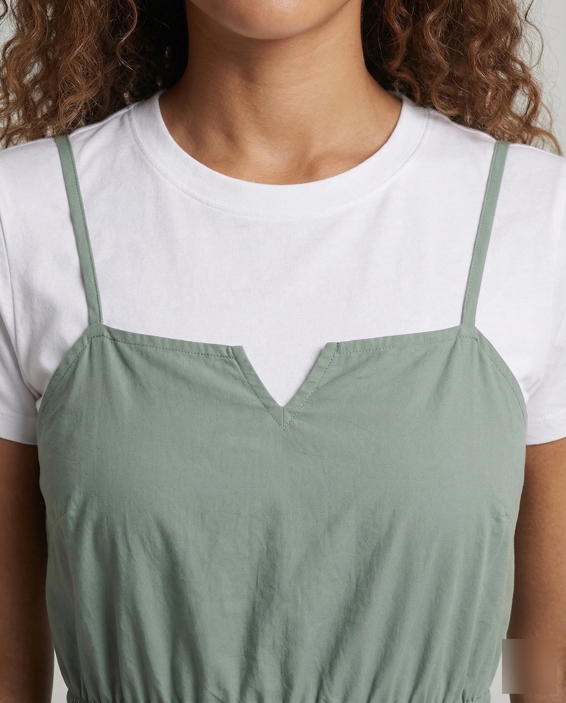 Damen Midikleid Layer Volant - Image 3
