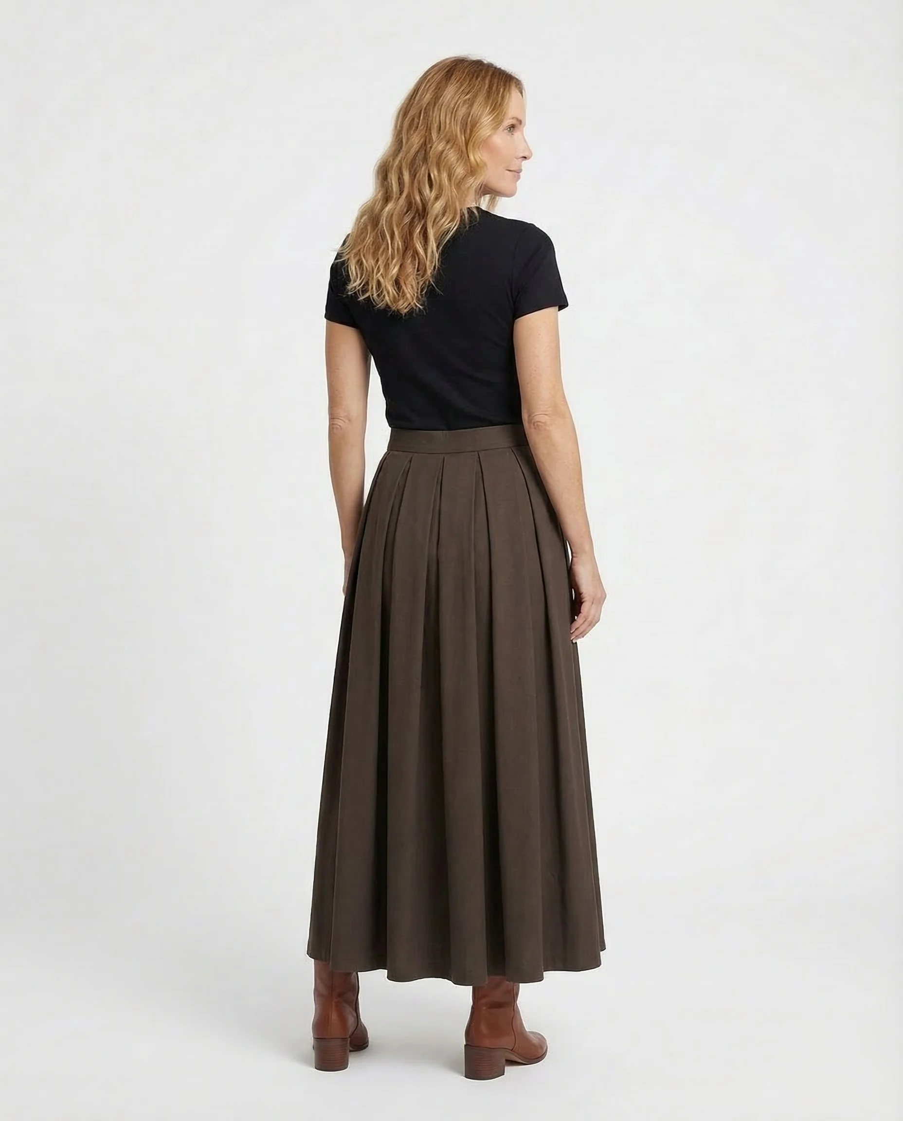 Damen Maxirock Lagen Schlitz - Image 4