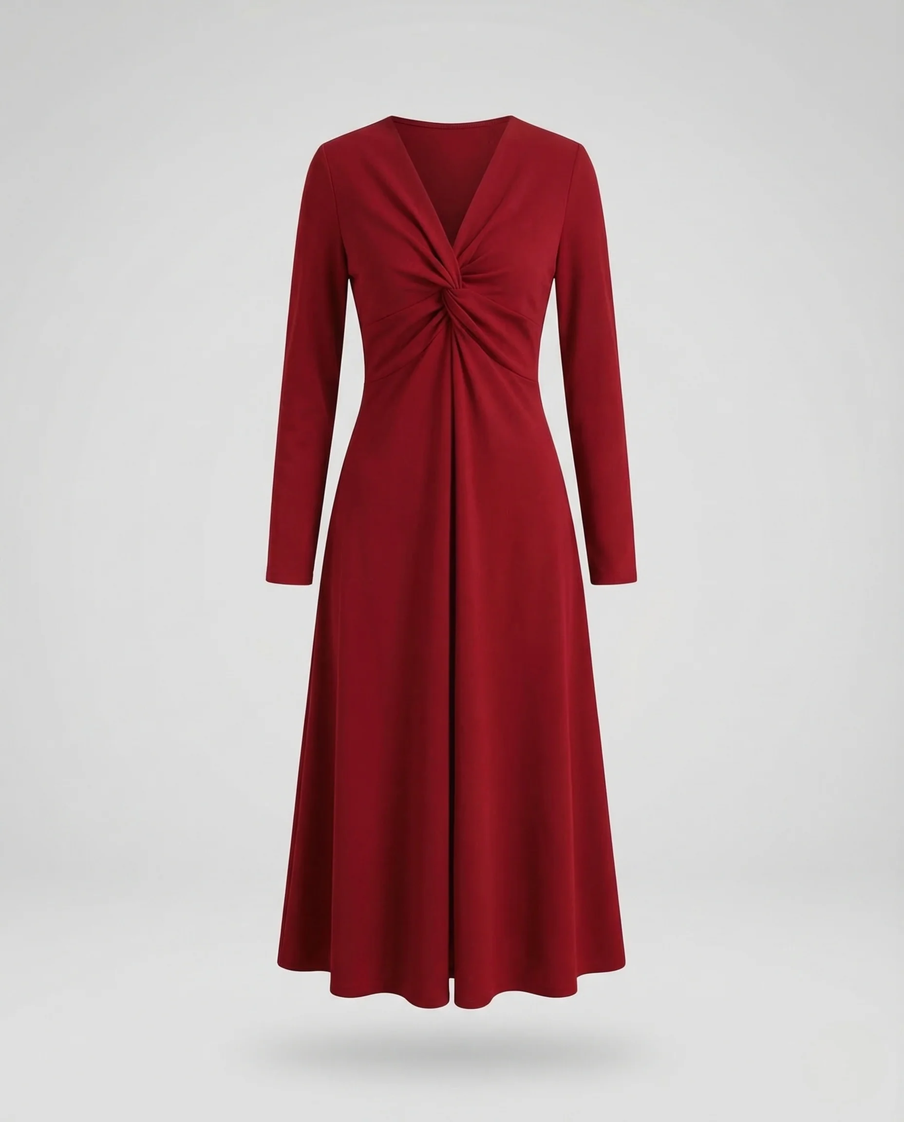 Damen Jerseykleid Langarm Twist - Image 5