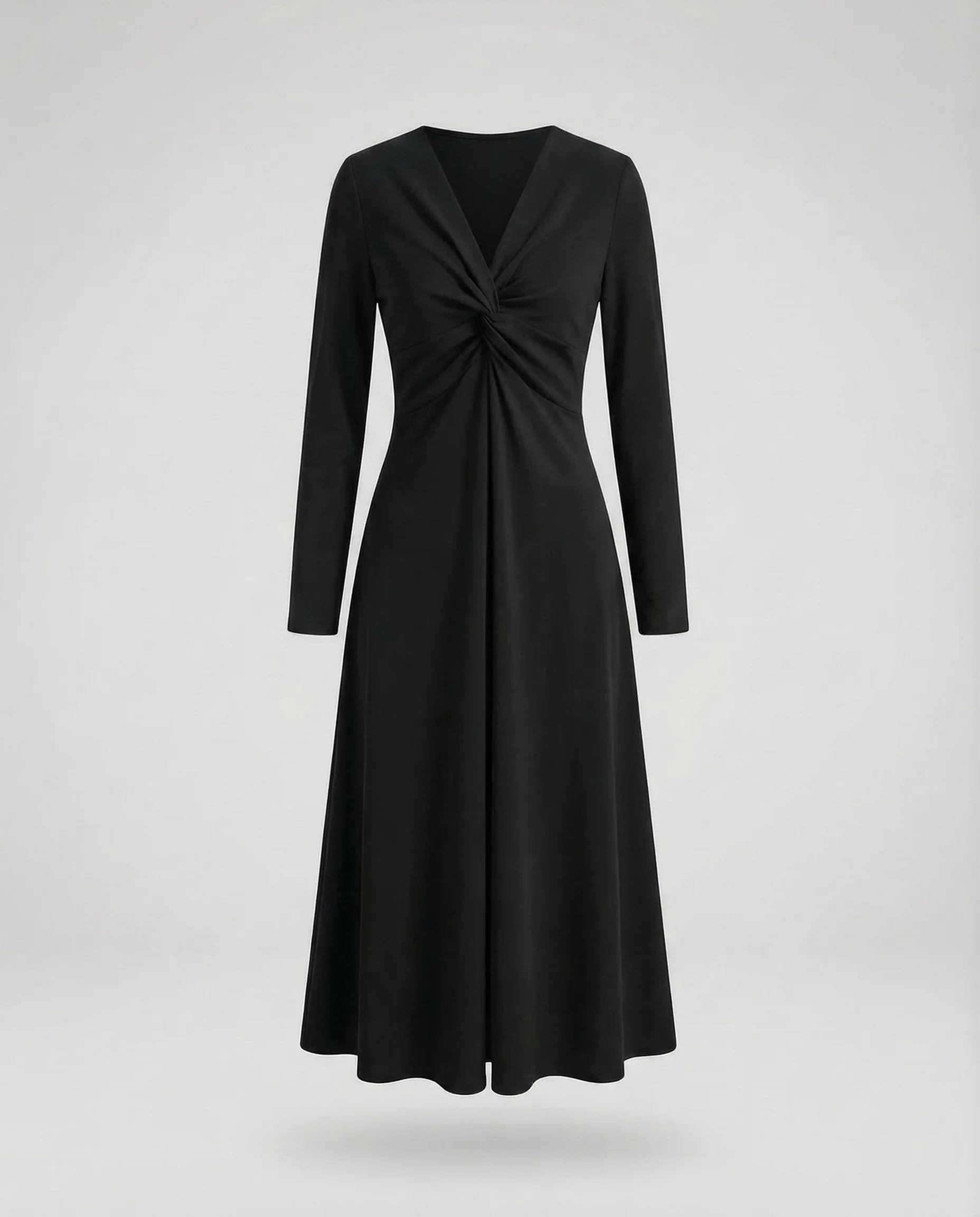 Damen Jerseykleid Langarm Twist - Image 6