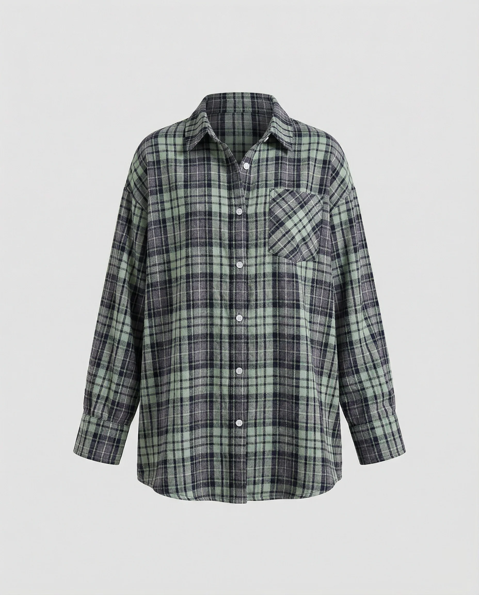 Damen Hemdjacke Flanell lang - Image 2