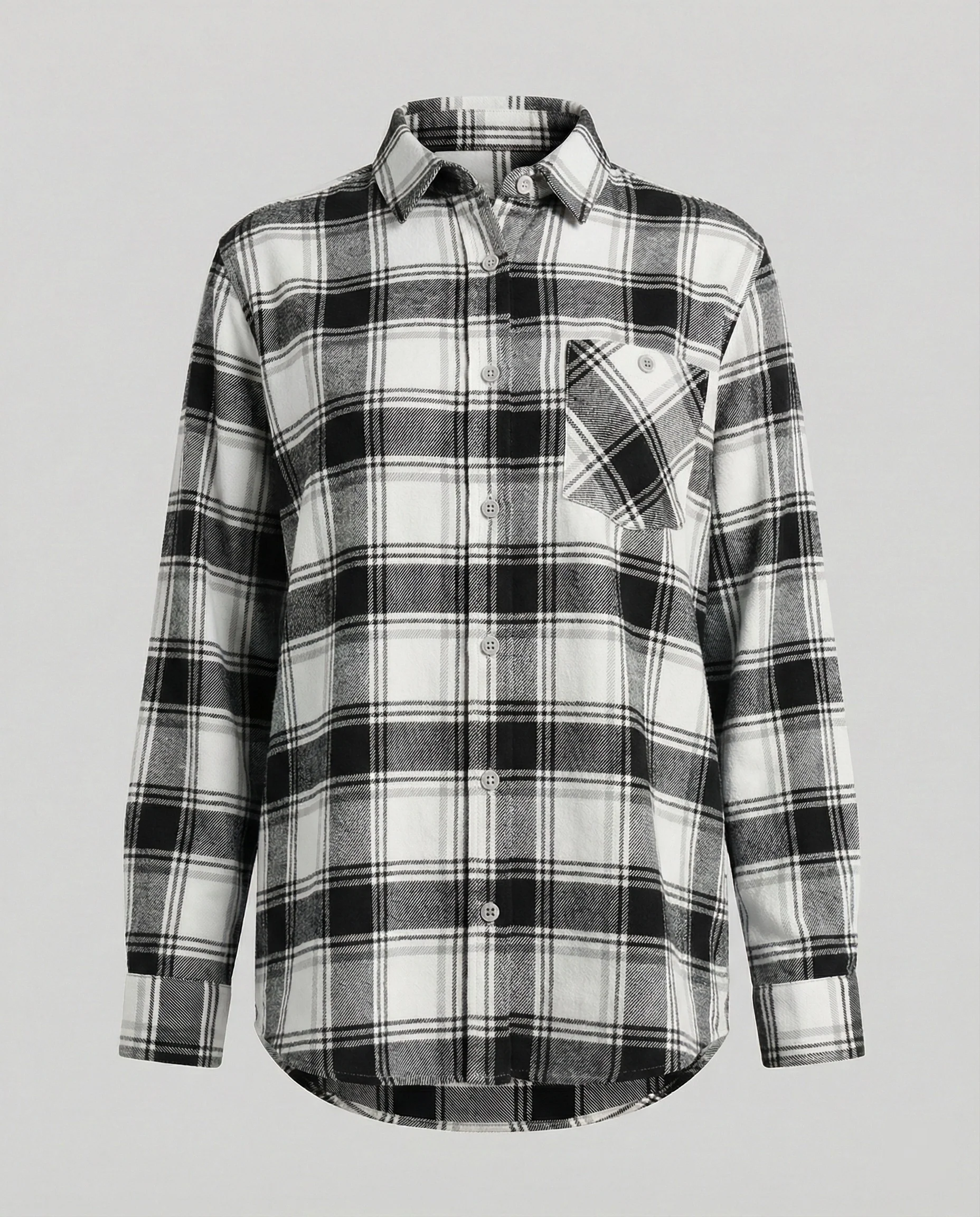 Damen Hemdjacke Flanell lang - Image 4