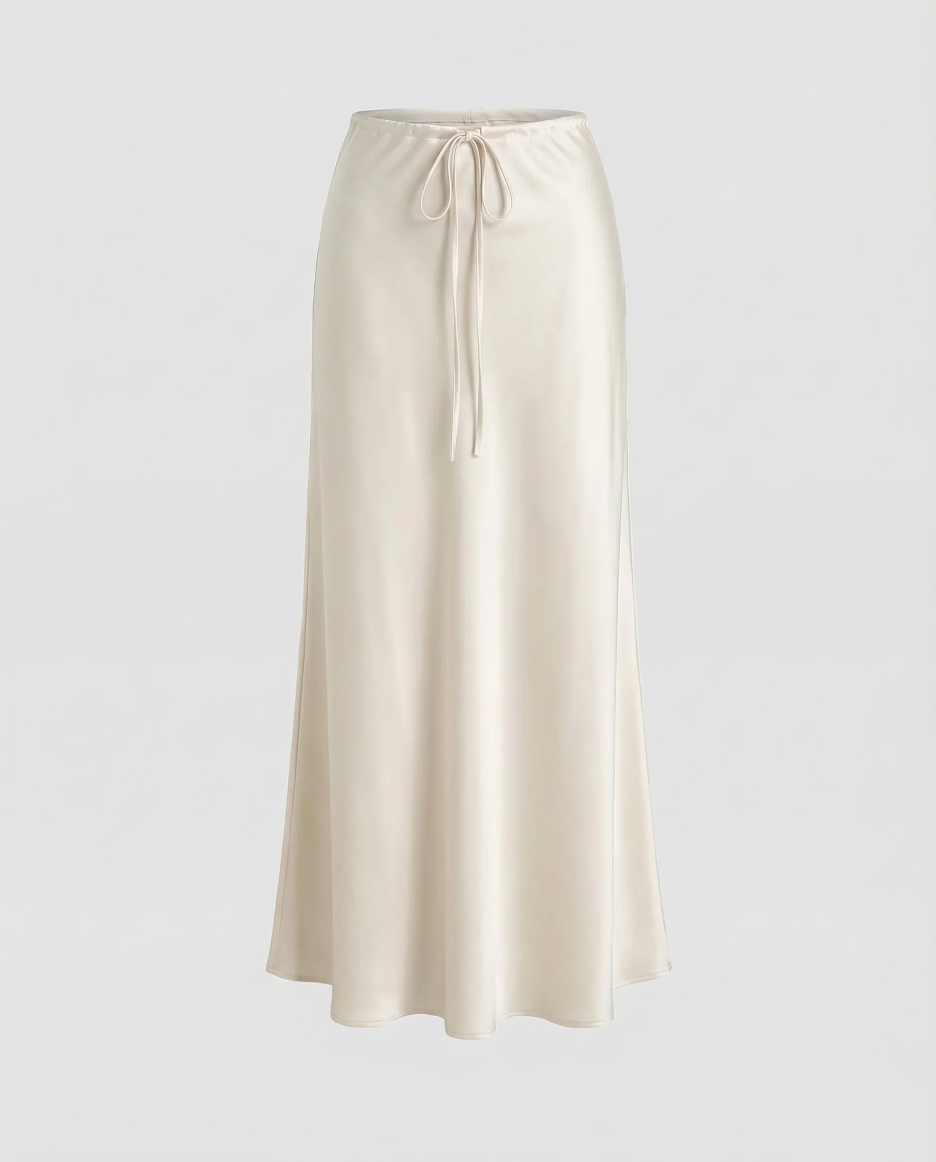 Damen Satin Maxirock Schräg - Image 5