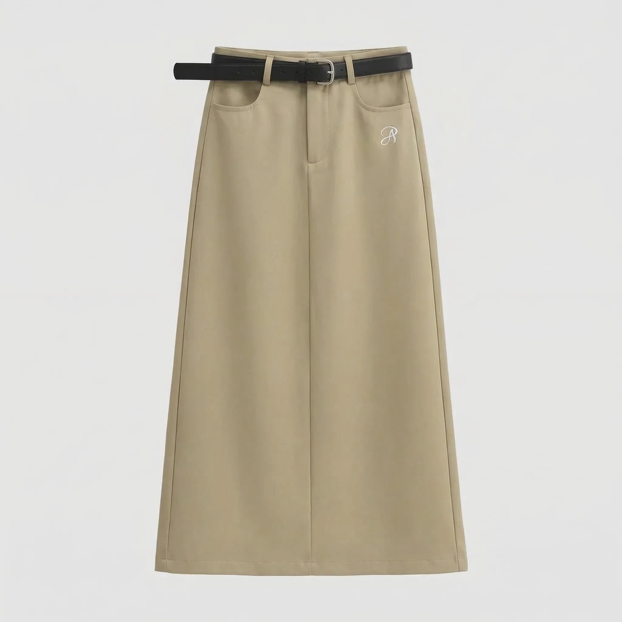 Damen Maxirock Gürtel Taschen - Image 5