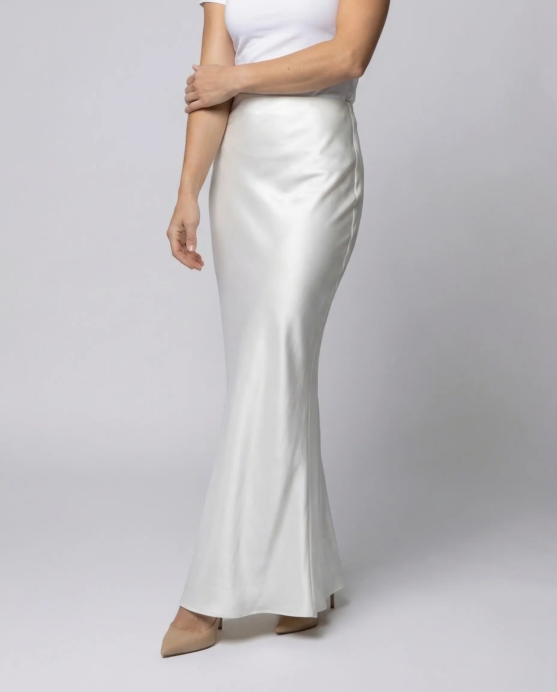 Damen Satin Unterrock Lang - Image 2
